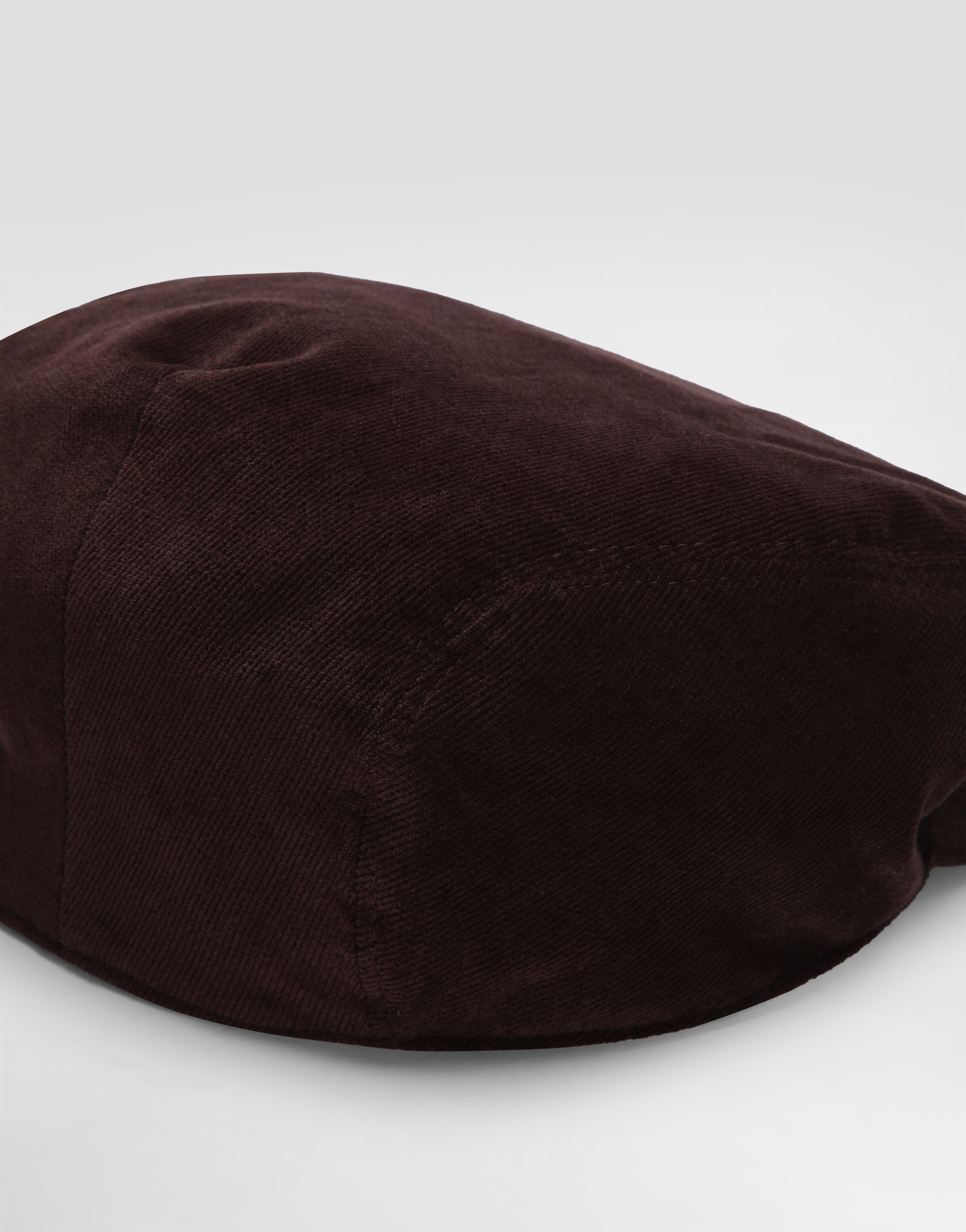 Dolce & Gabbana Velvet Flat Cap In Brown