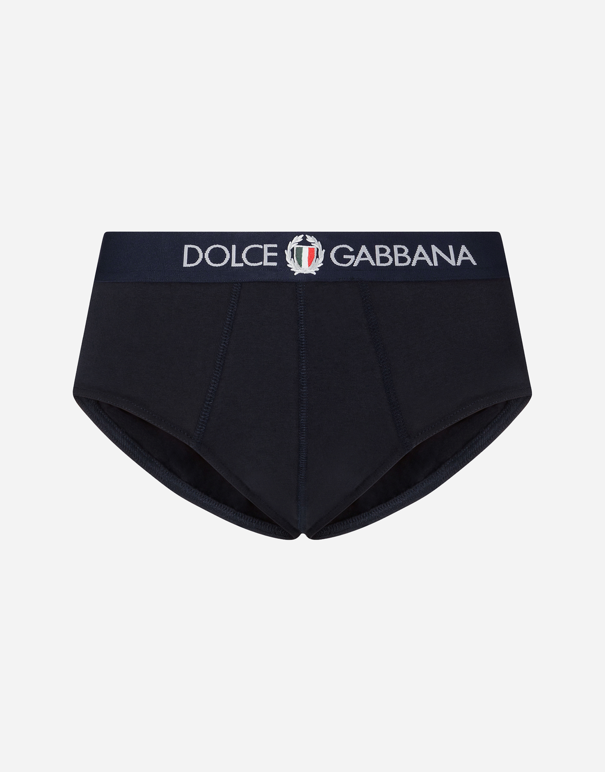 DOLCE & GABBANA BRANDO BRIEFS IN TWO-WAY STRETCH COTTON JERSEY