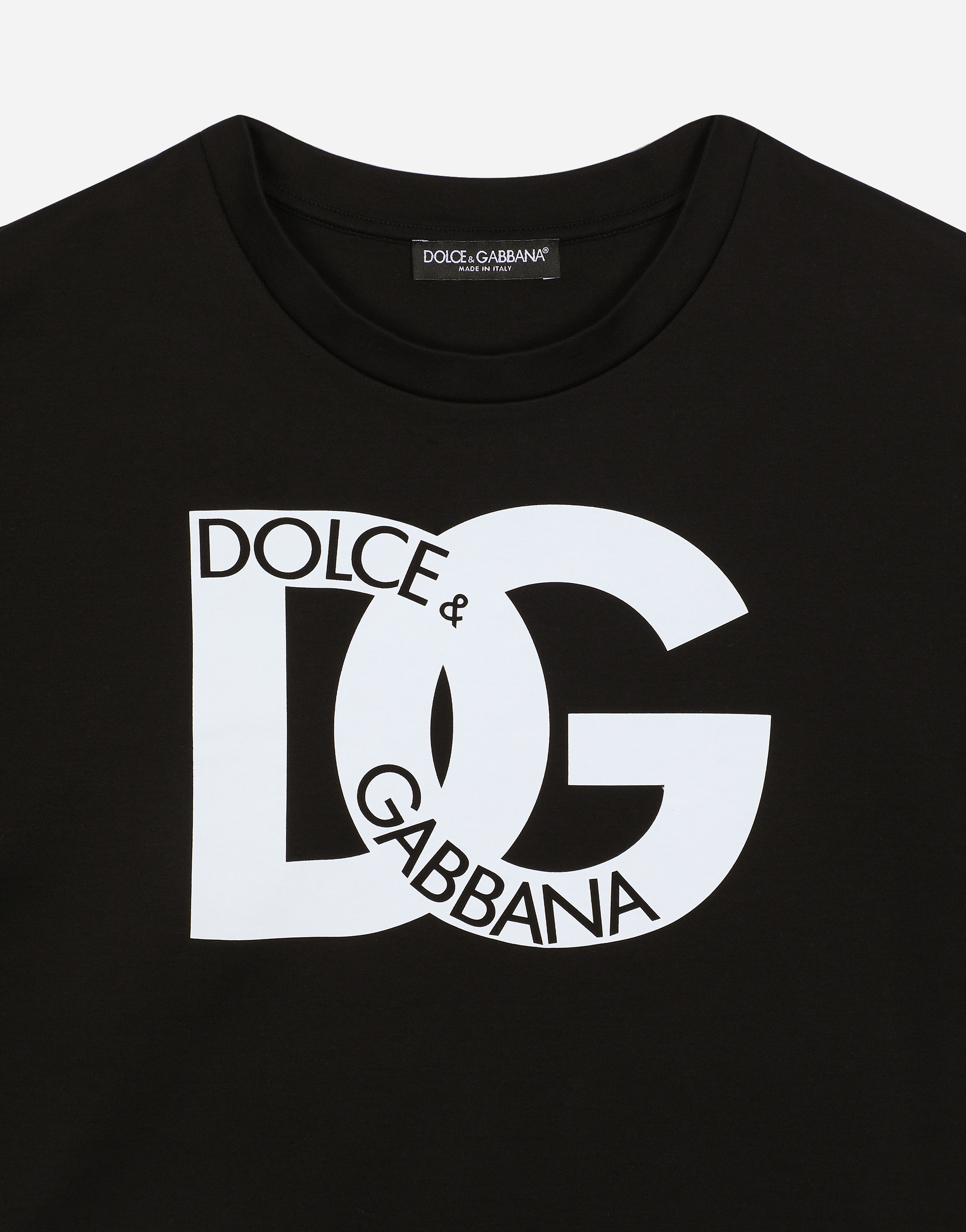 Dolce & Gabbana Logo-print Short-sleeve T-shirt In Black