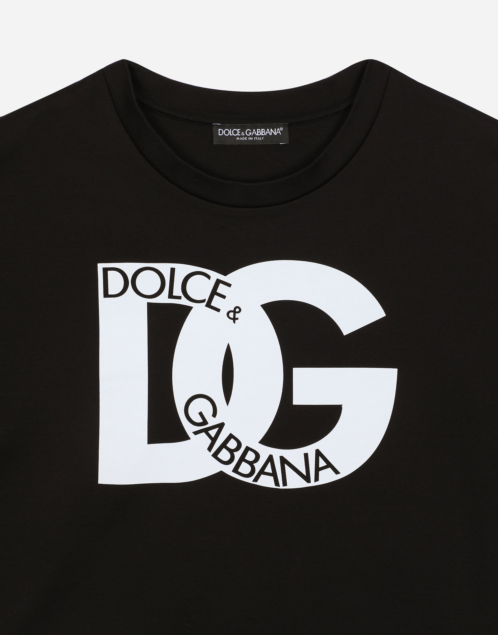 Dolce & Gabbana Logo-print Short-sleeve T-shirt In Black