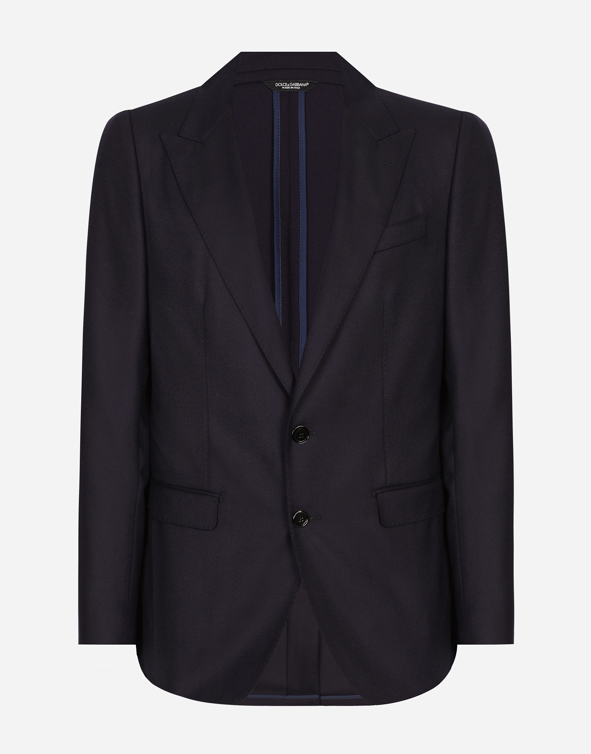 Dolce & Gabbana Single-breasted Flannel Taormina-fit Jacket - Man Suits And Blazers Blue