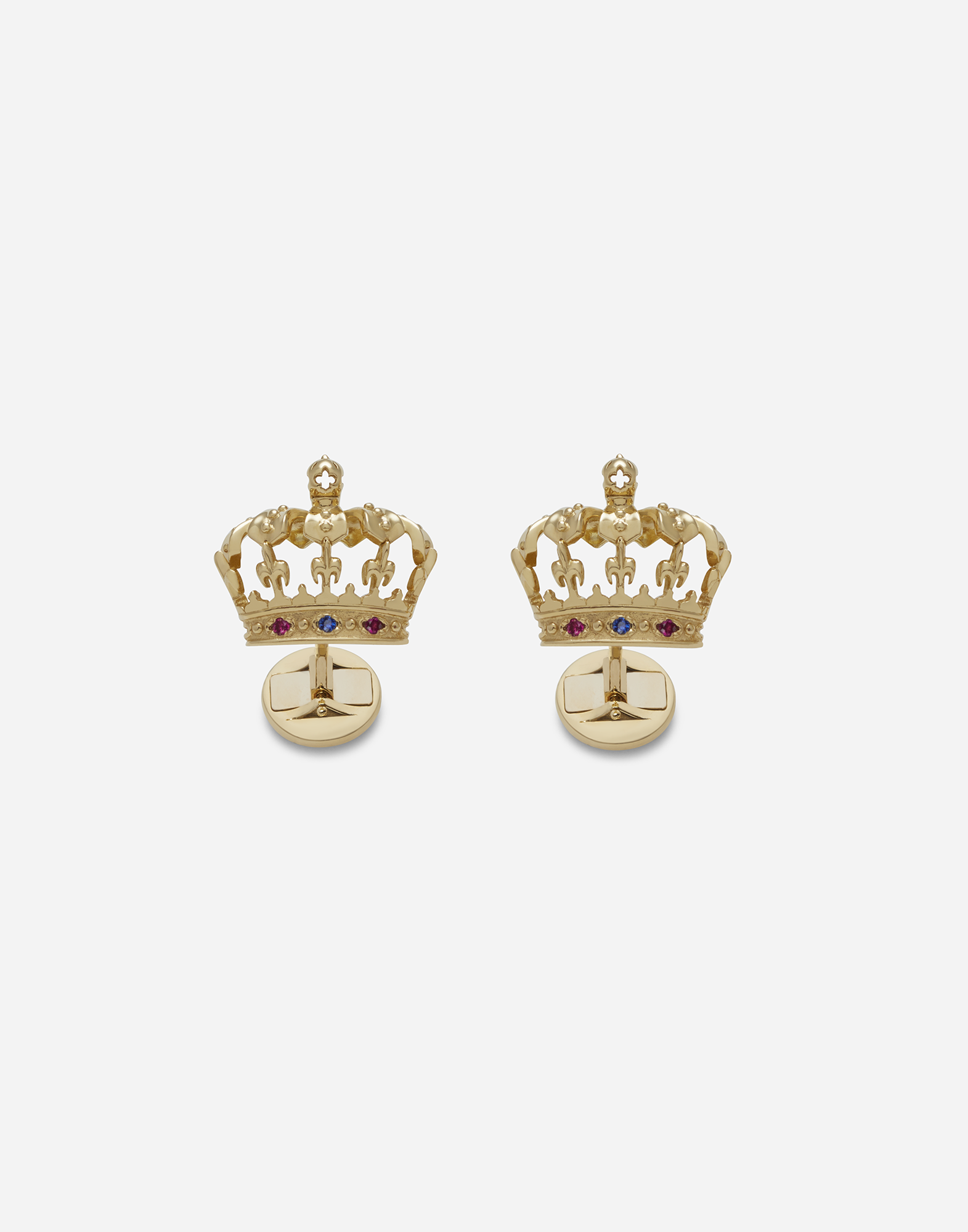 Dolce & Gabbana Crown Cufflinks Gold Male Onesize