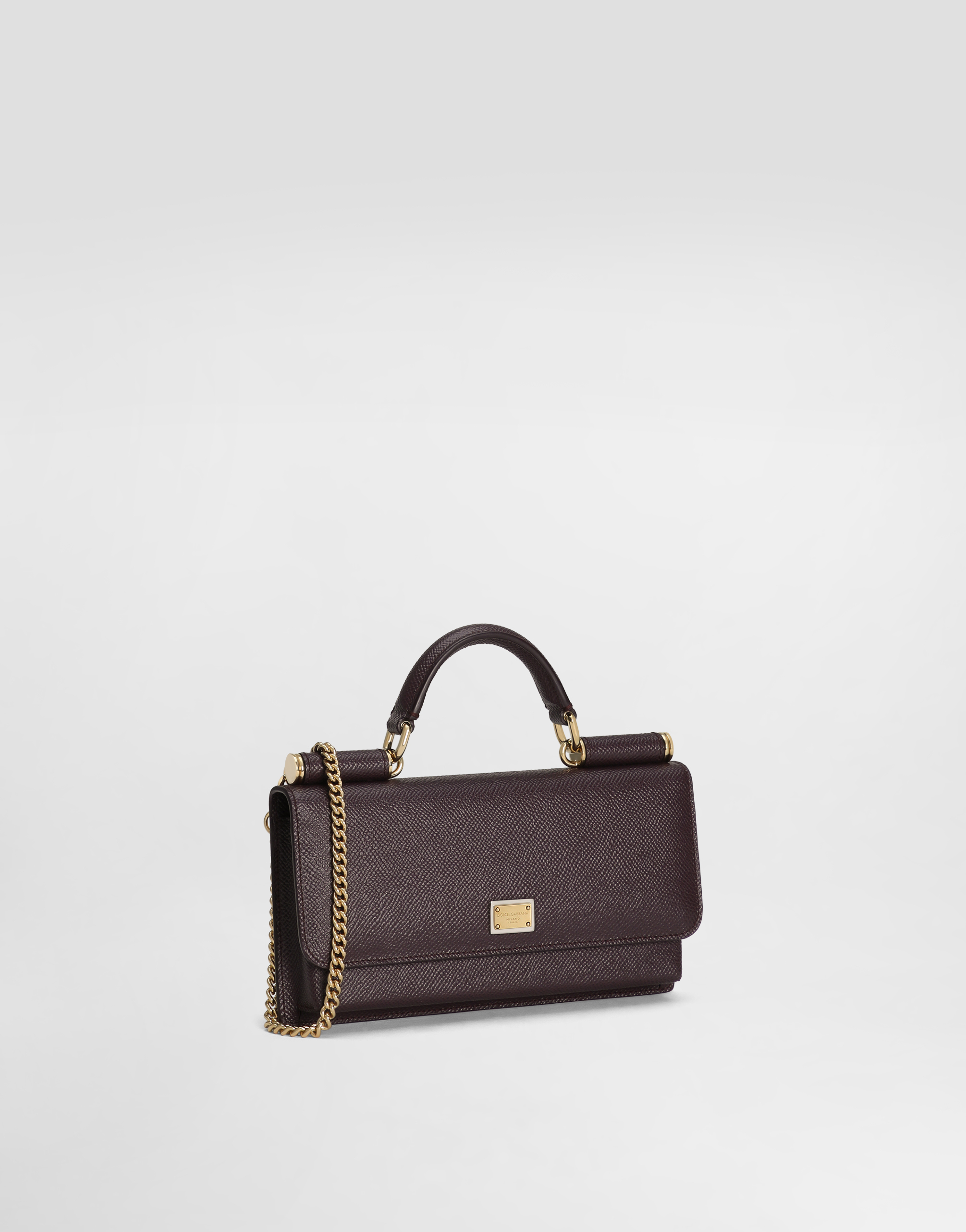  Dolce & Gabbana Mini Bag With Tag Featuring Two Metal Plating Finishes - Woman Clutches And Mini Bags Purple Leather Onesize 