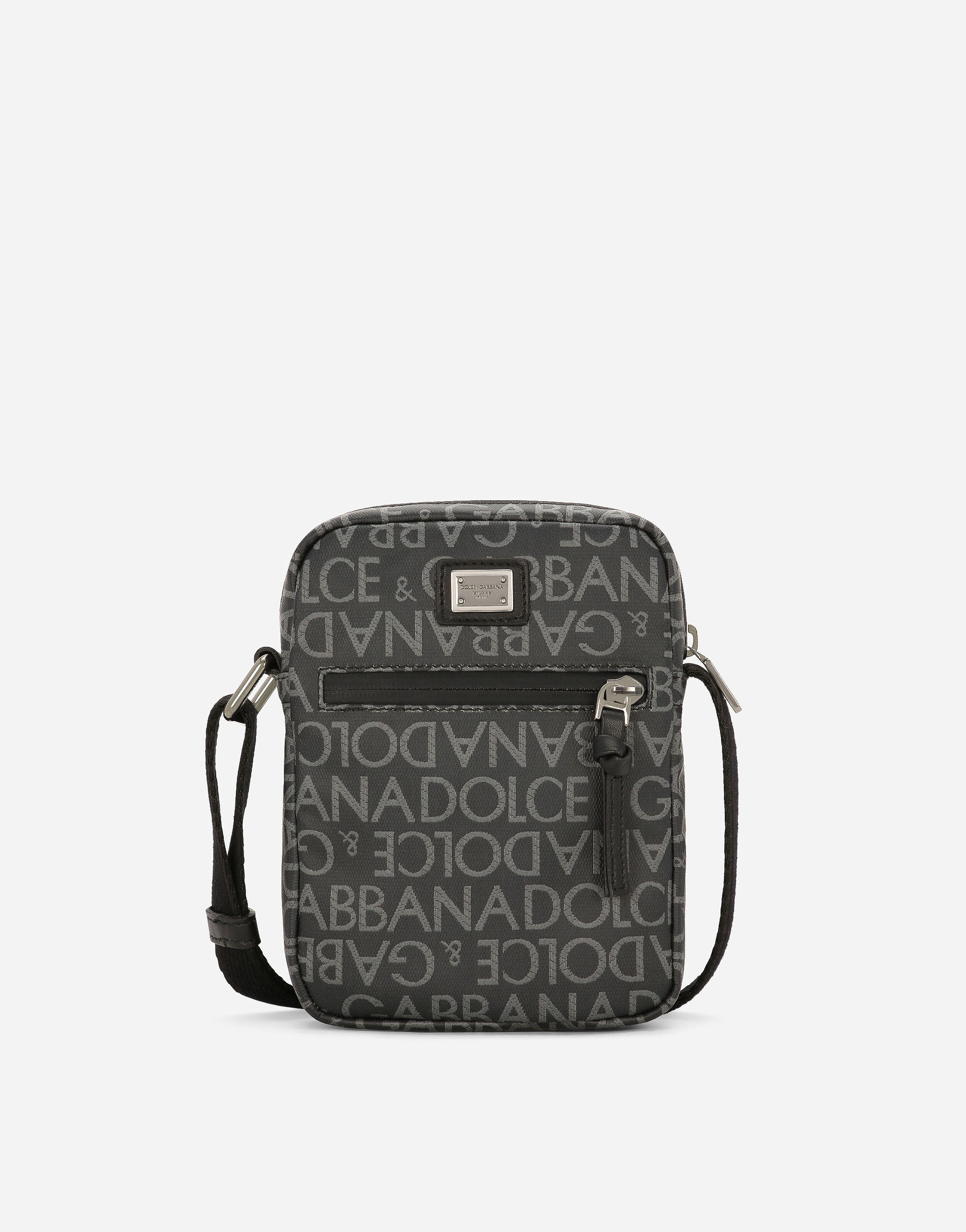 DOLCE & GABBANA CROSSBODY BAG WITH ALL-OVER JACQUARD LOGO