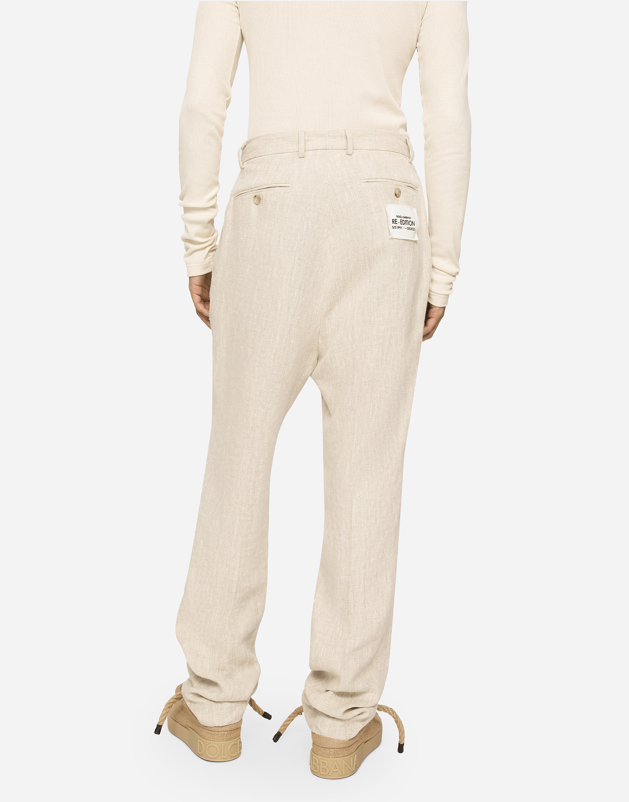 DOLCE & GABBANA TAILORED LINEN PANTS