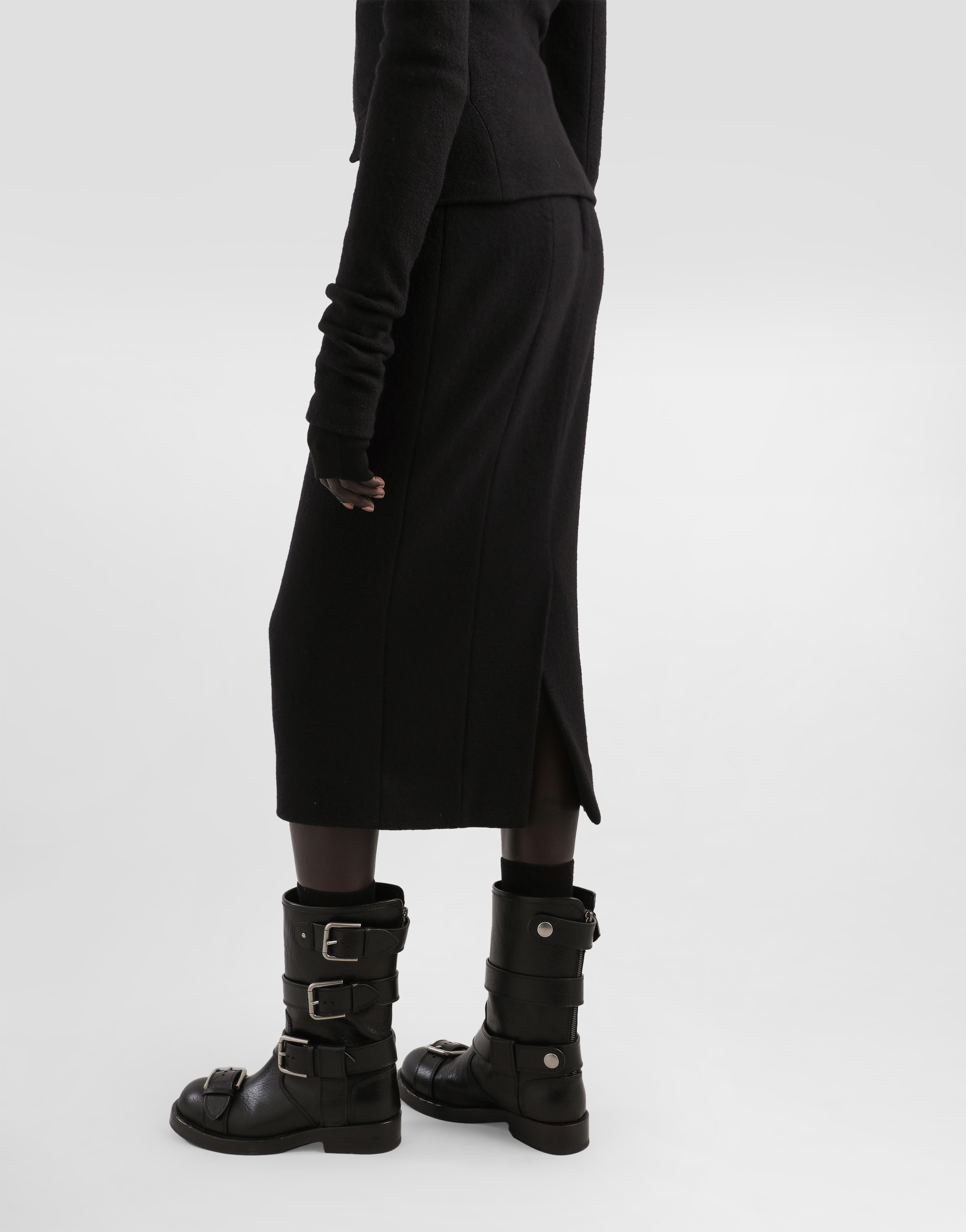 Wool pencil skirt