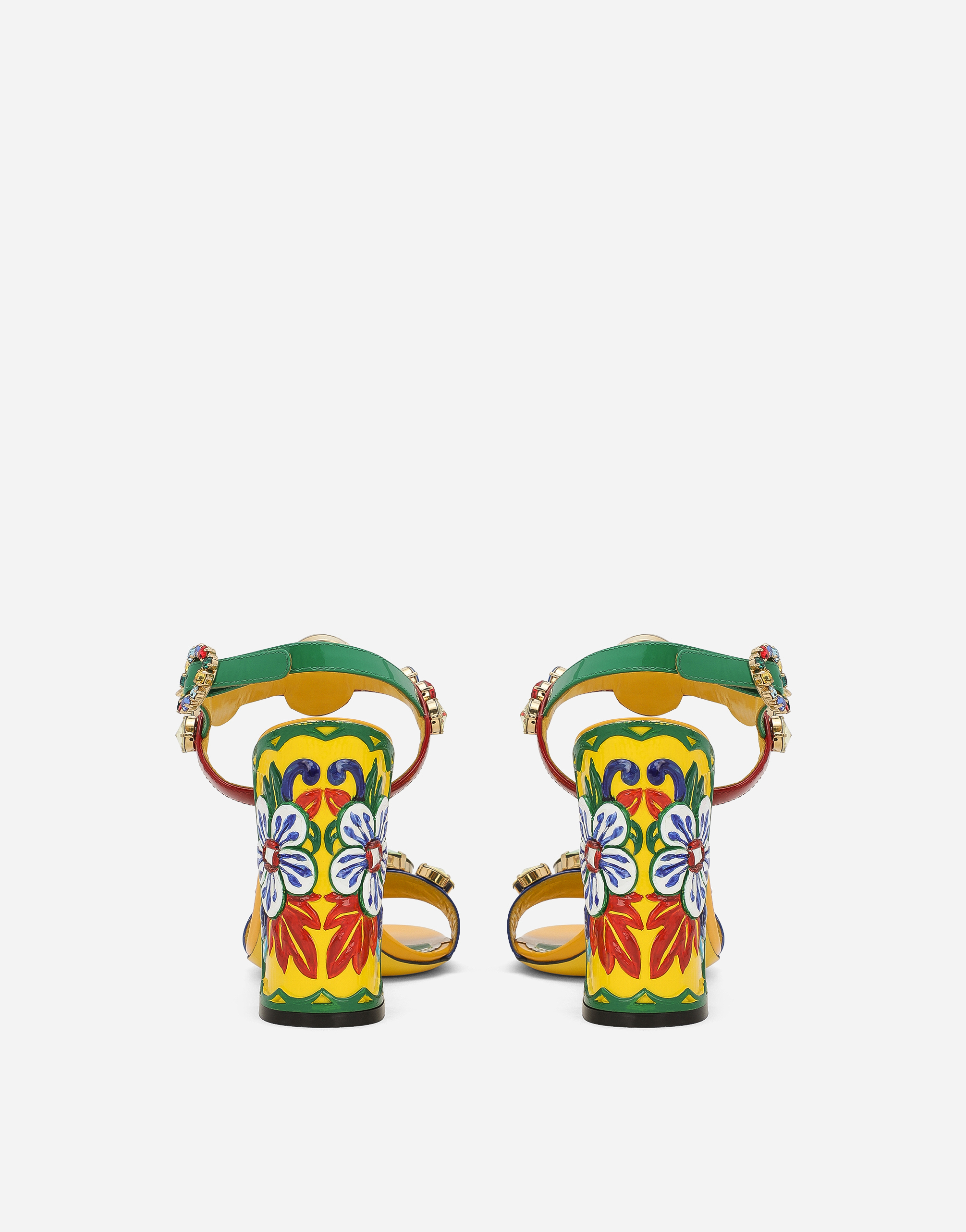 DOLCE & GABBANA PATENT LEATHER SANDALS