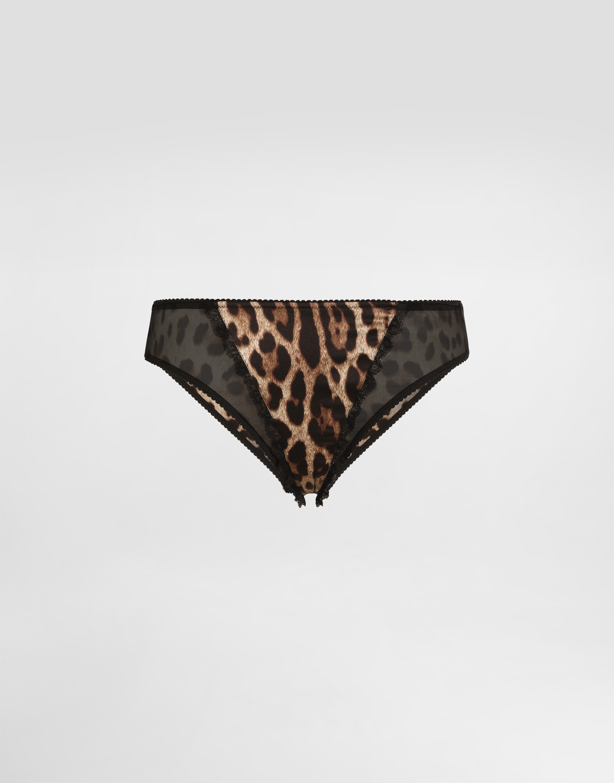 Dolce & Gabbana Leo-print Satin Briefs