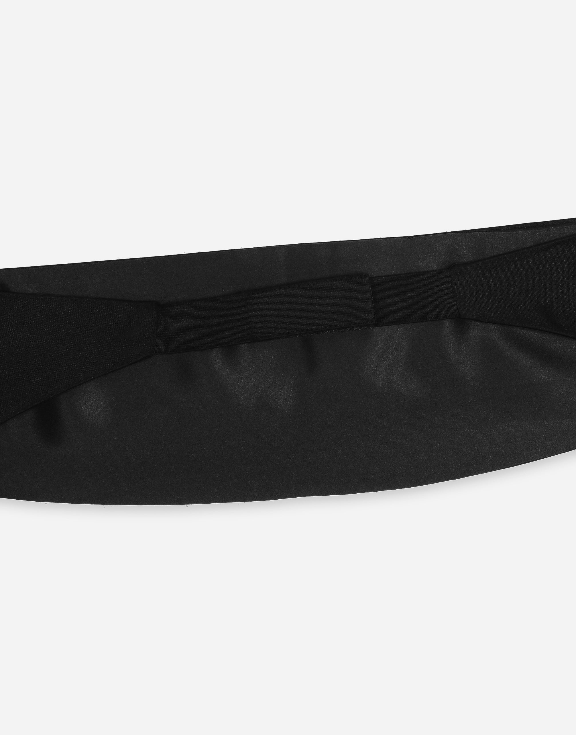 Dolce & Gabbana Folded-design Silk Belt In Black