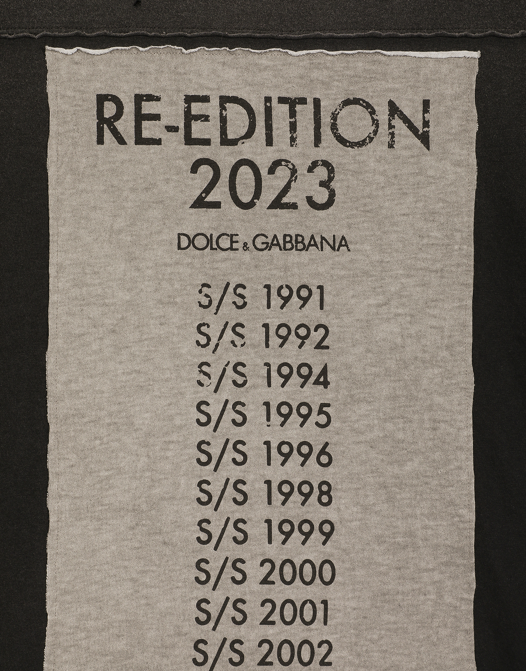 DOLCE & GABBANA COTTON ROUND-NECK T-SHIRT WITH RE-EDITION PATCH