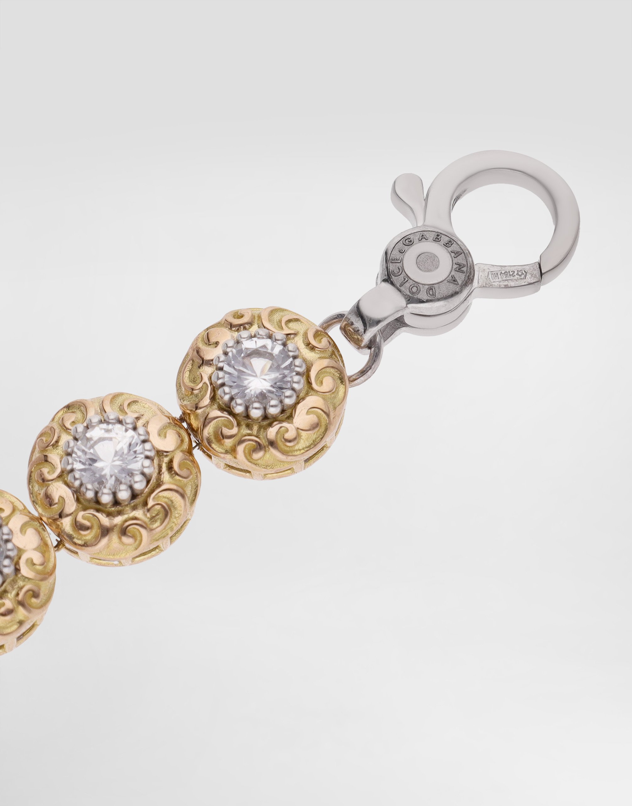 Dolce & Gabbana Eleganza Bracelet 18-carat White And Rose Gold, Garnets, And Sapphires In White