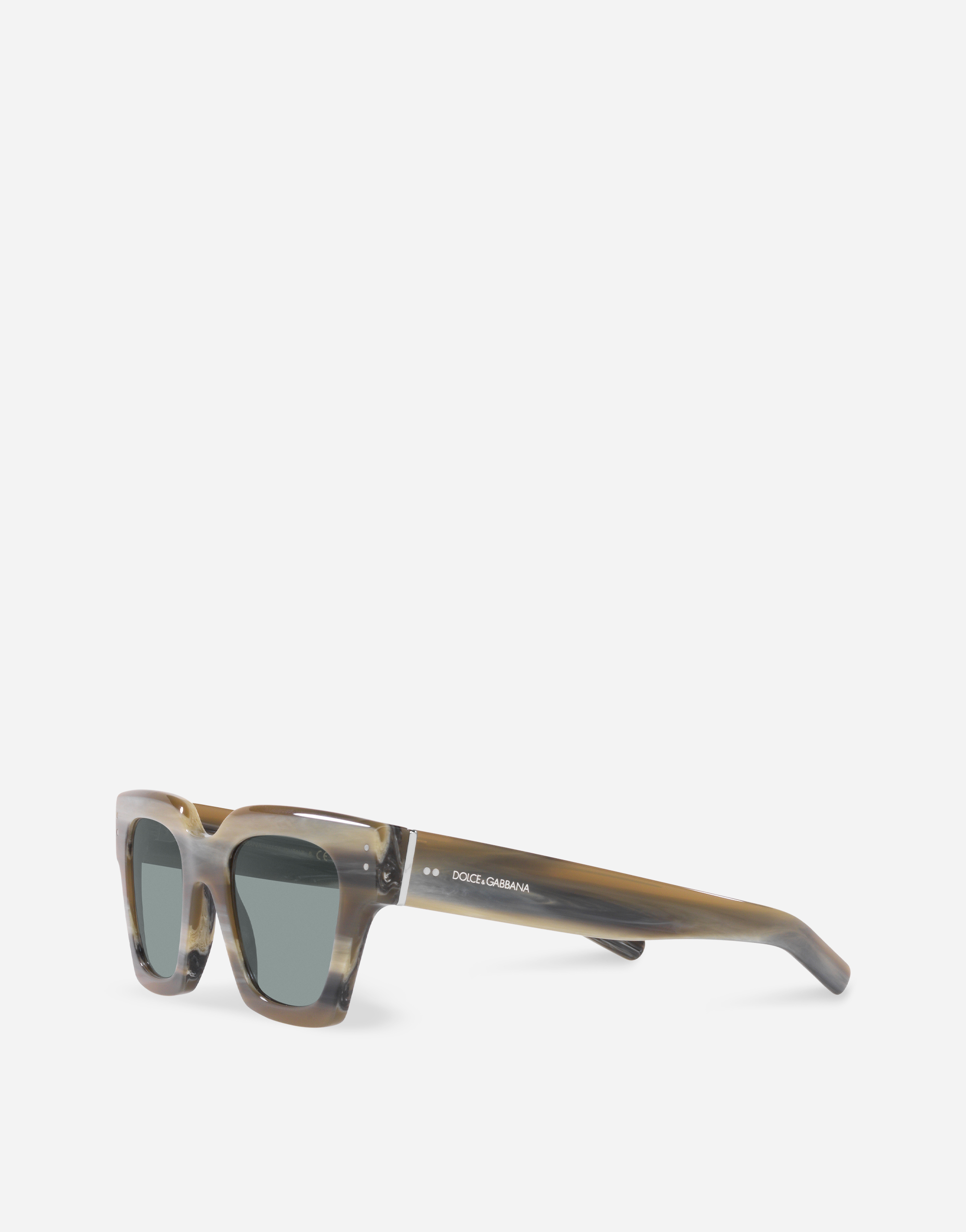 Shop Dolce & Gabbana Sunglasses Domenico In Grey Horn