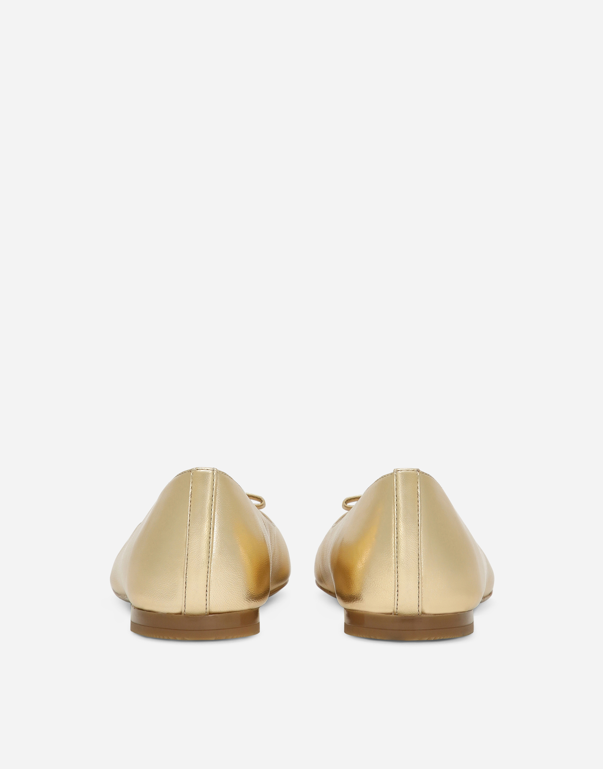 Foiled nappa leather ballet flats