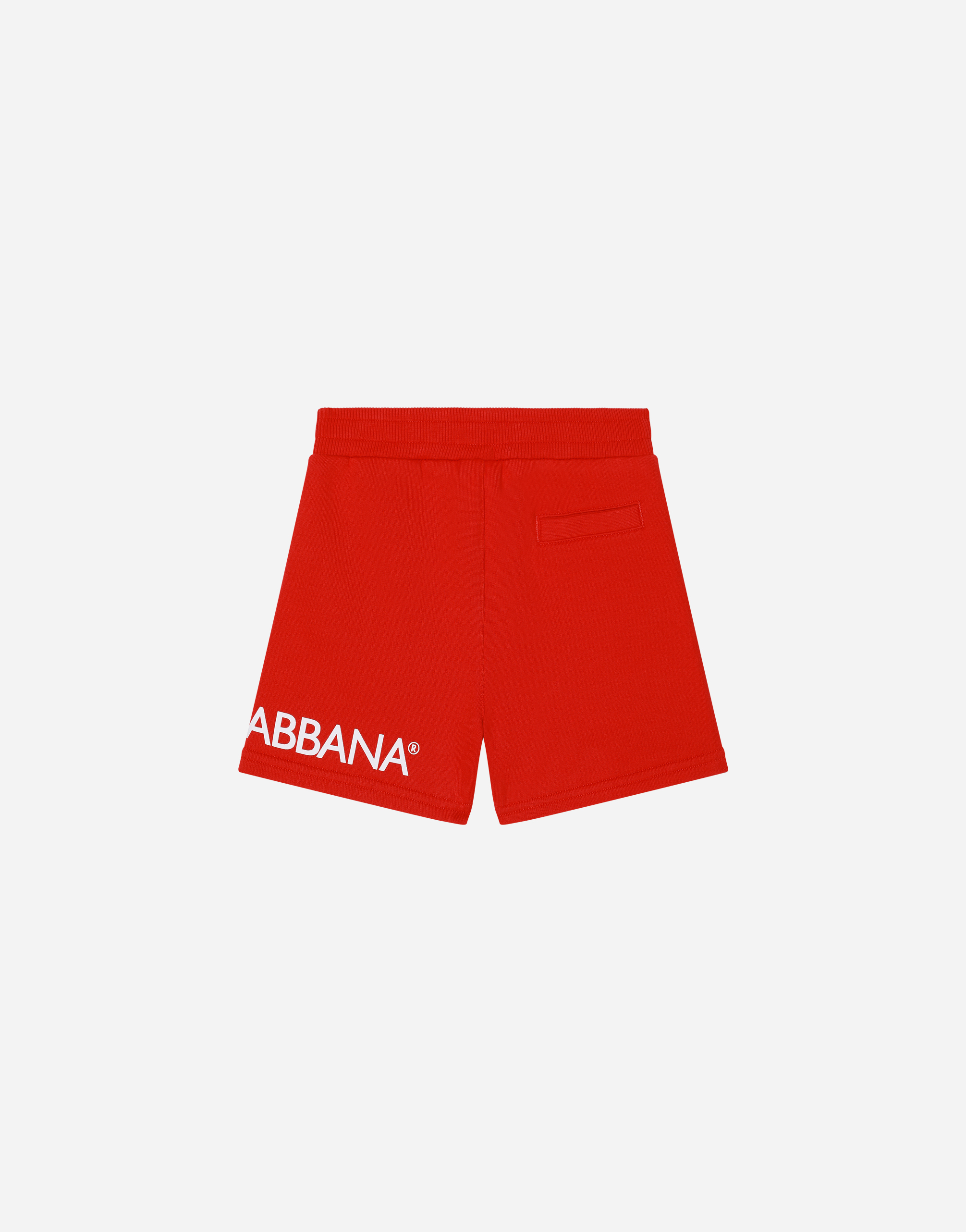 Jersey jogging shorts with logo print