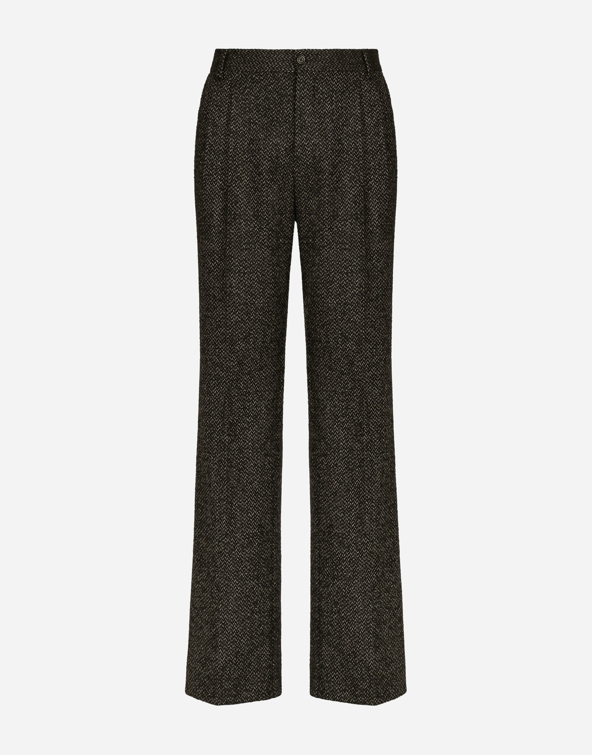 Dolce & Gabbana Stretch Alpaca And Wool Straight-leg Pants - Man Pants And Shorts Multicolor Wool