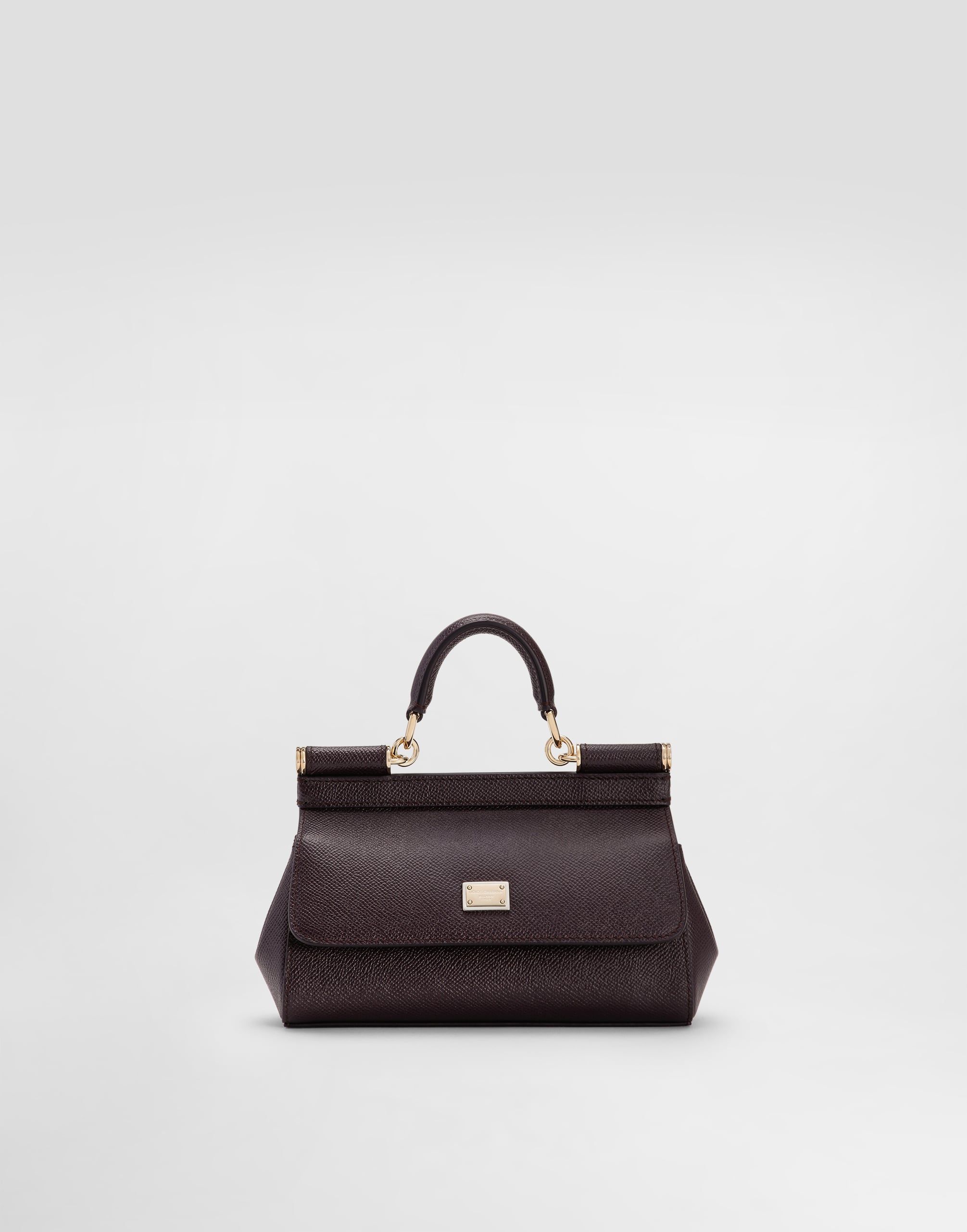 Mini Sicily handbag in dauphine calfskin in Bordeaux for Women