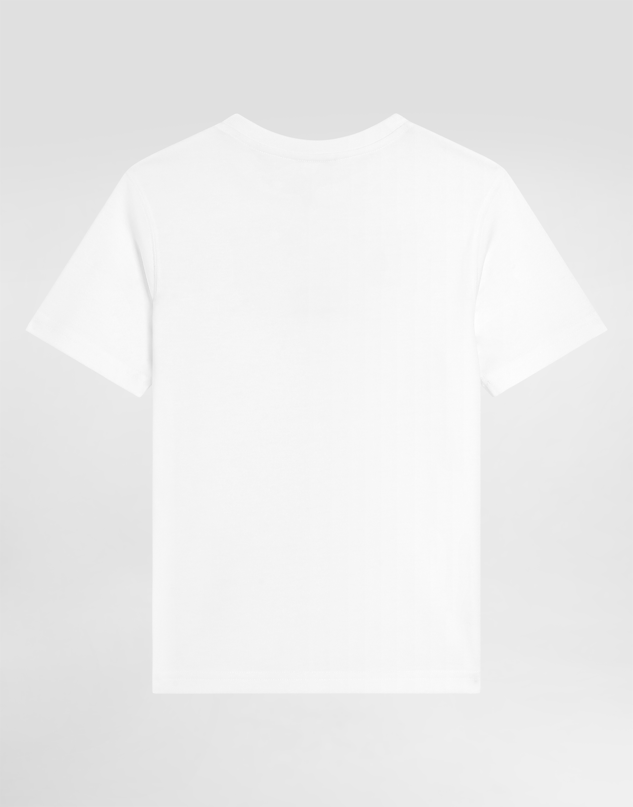  Dolce & Gabbana T-shirt En Jersey à Manches Courtes Et Imprimé - Homme T-shirts Et Sweat-shirts Blanc 12 Years 