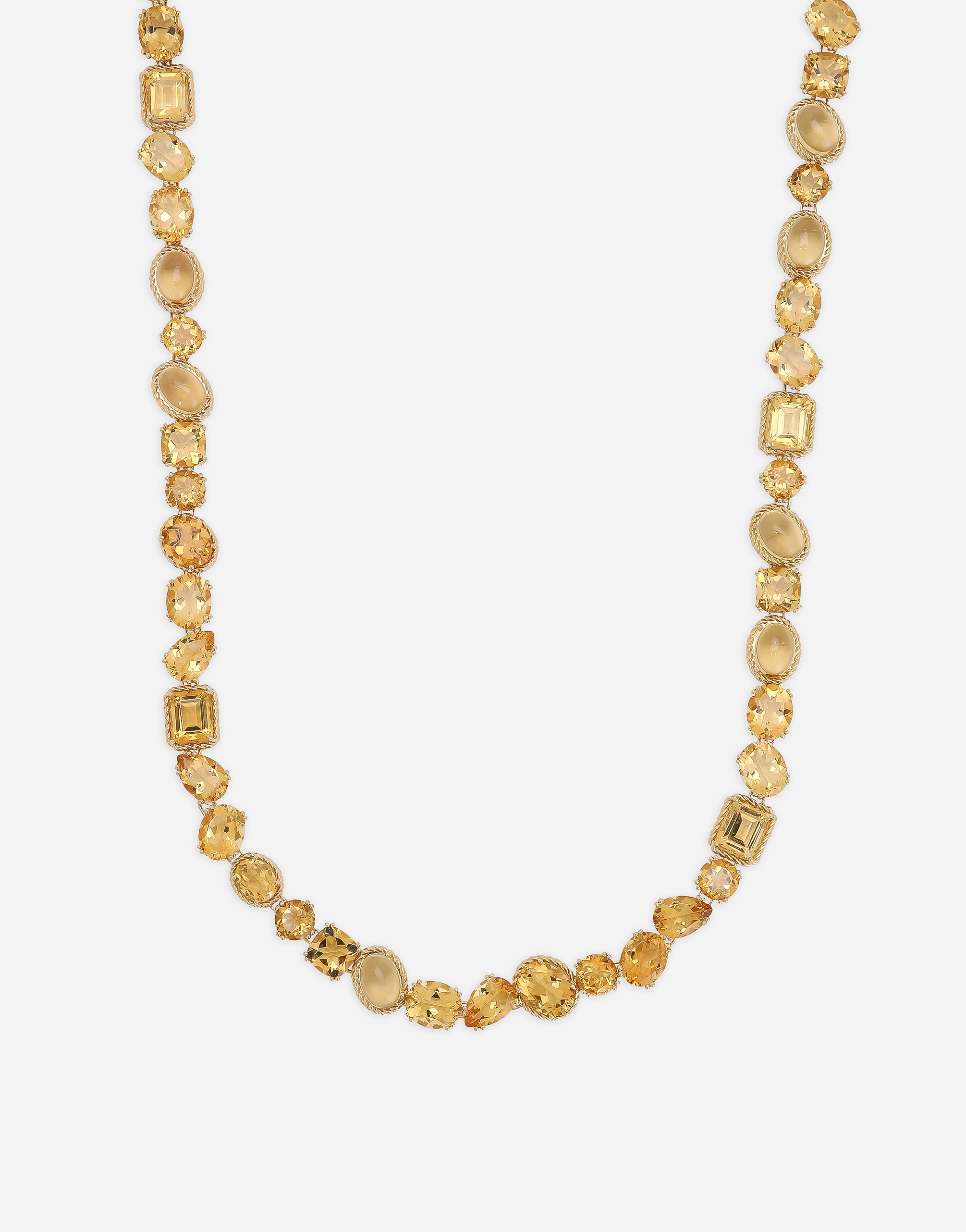 Rainbow Monochrome Sautoir 18-carat yellow gold and citrines