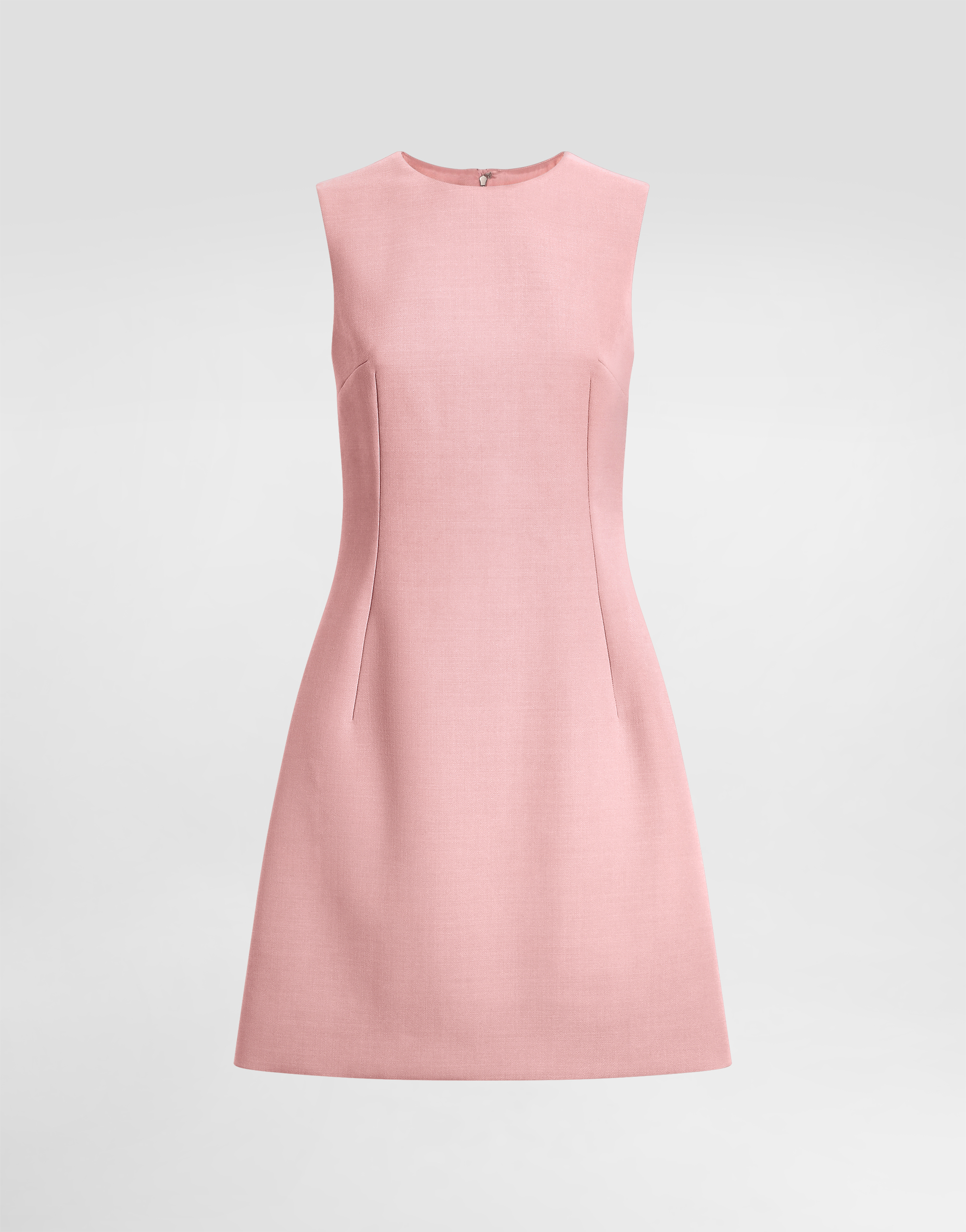 DOLCE & GABBANA WOOL CREPE MIDI FIT-AND-FLARE DRESS 