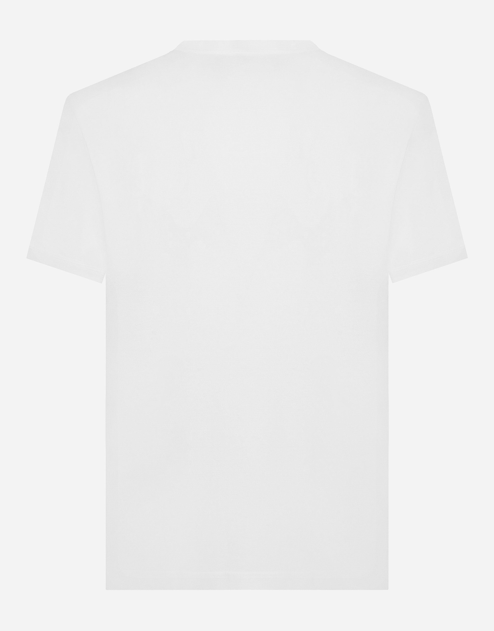 Shop Dolce & Gabbana Cotton T-shirt With Dg Patch In White