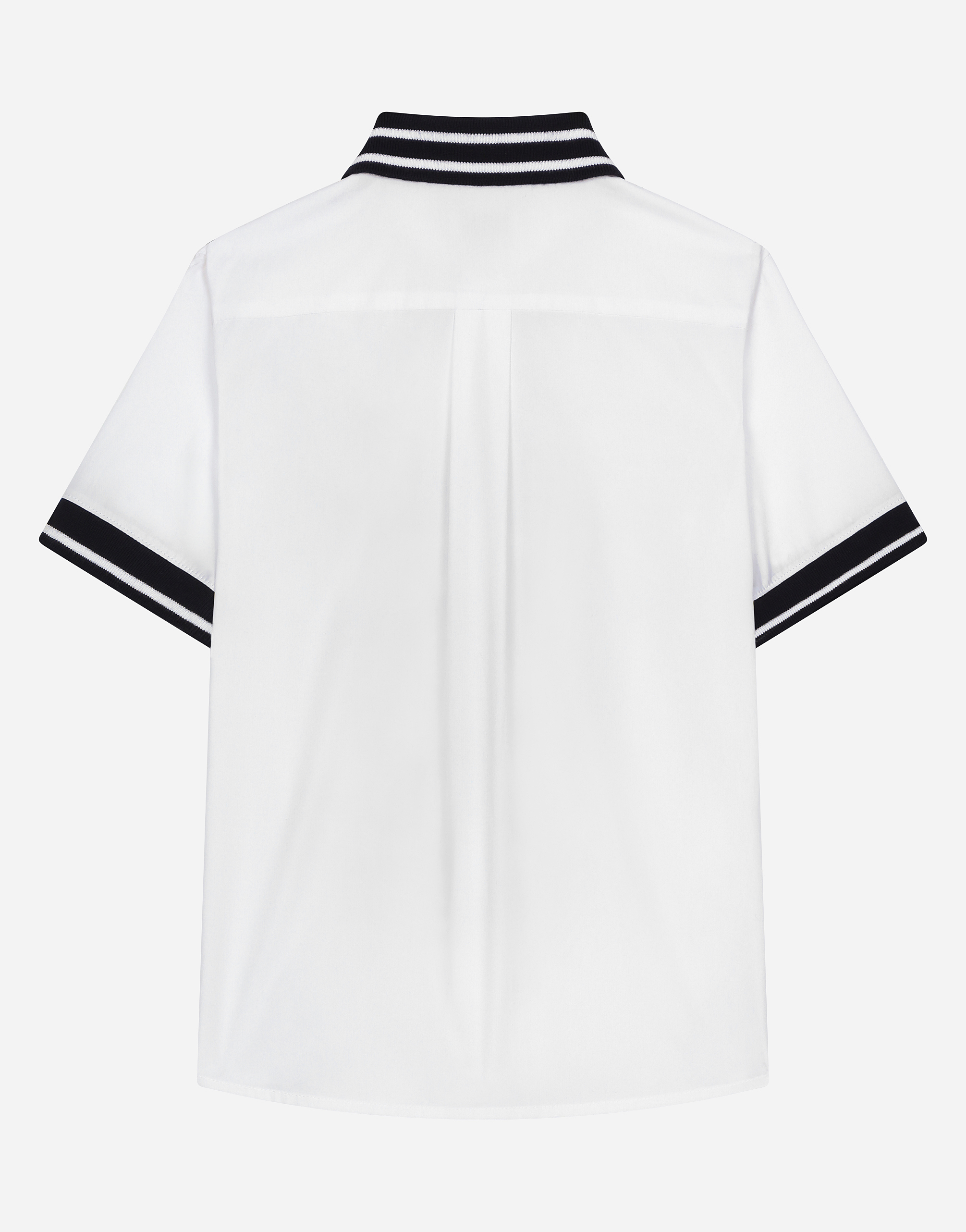 Poplin polo-shirt with Dolce&Gabbana logo