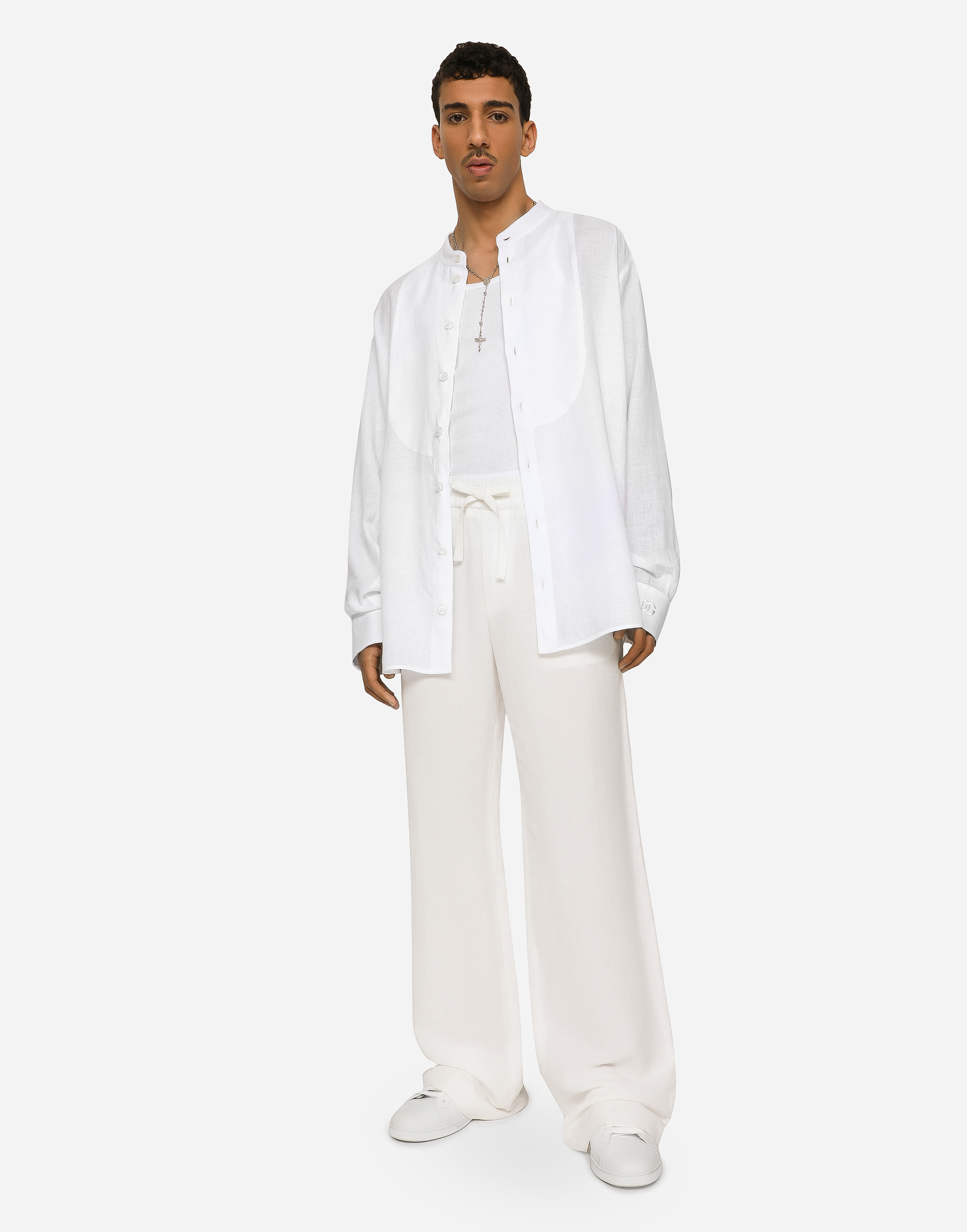 DOLCE & GABBANA LINEN-BLEND JOGGING PANTS