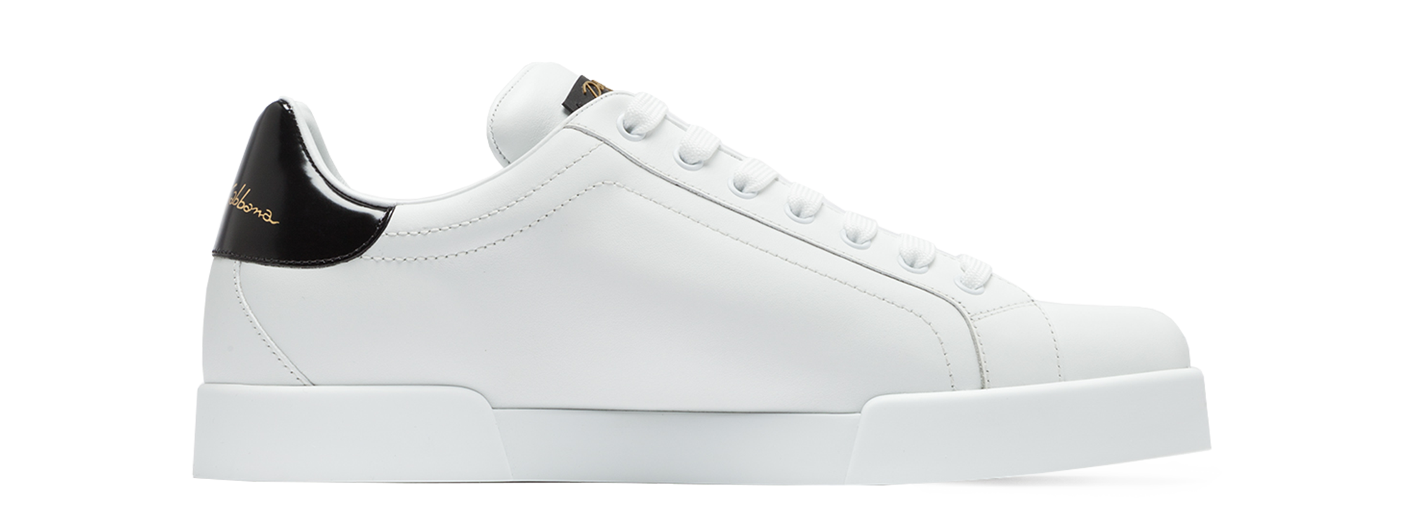Dolce & Gabbana LEATHER SNEAKERS WITH SLOGAN PATCH AND APPLICATIONS WHITE CK1563AS84289697 3