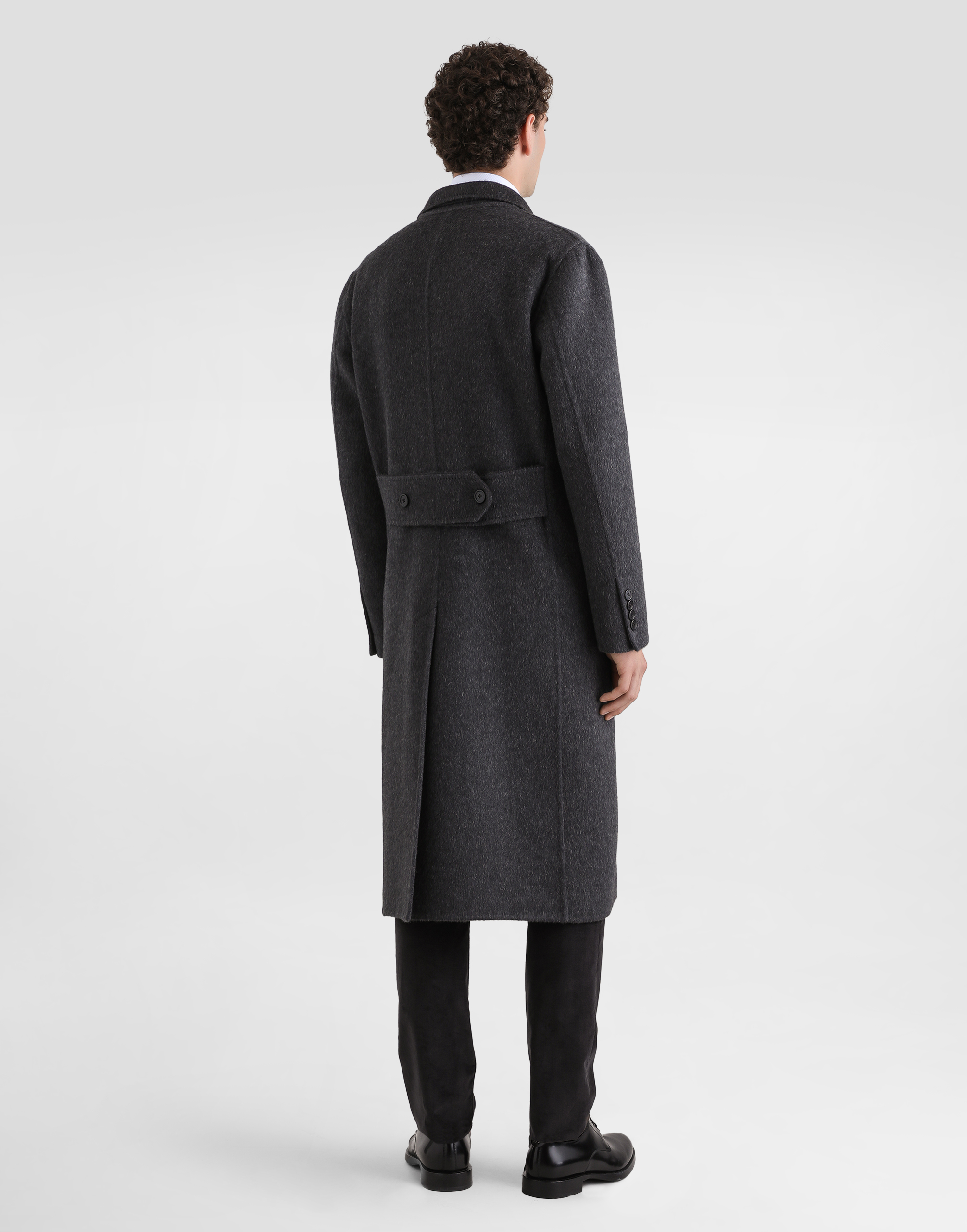 Double-breasted wool and cashmere coat