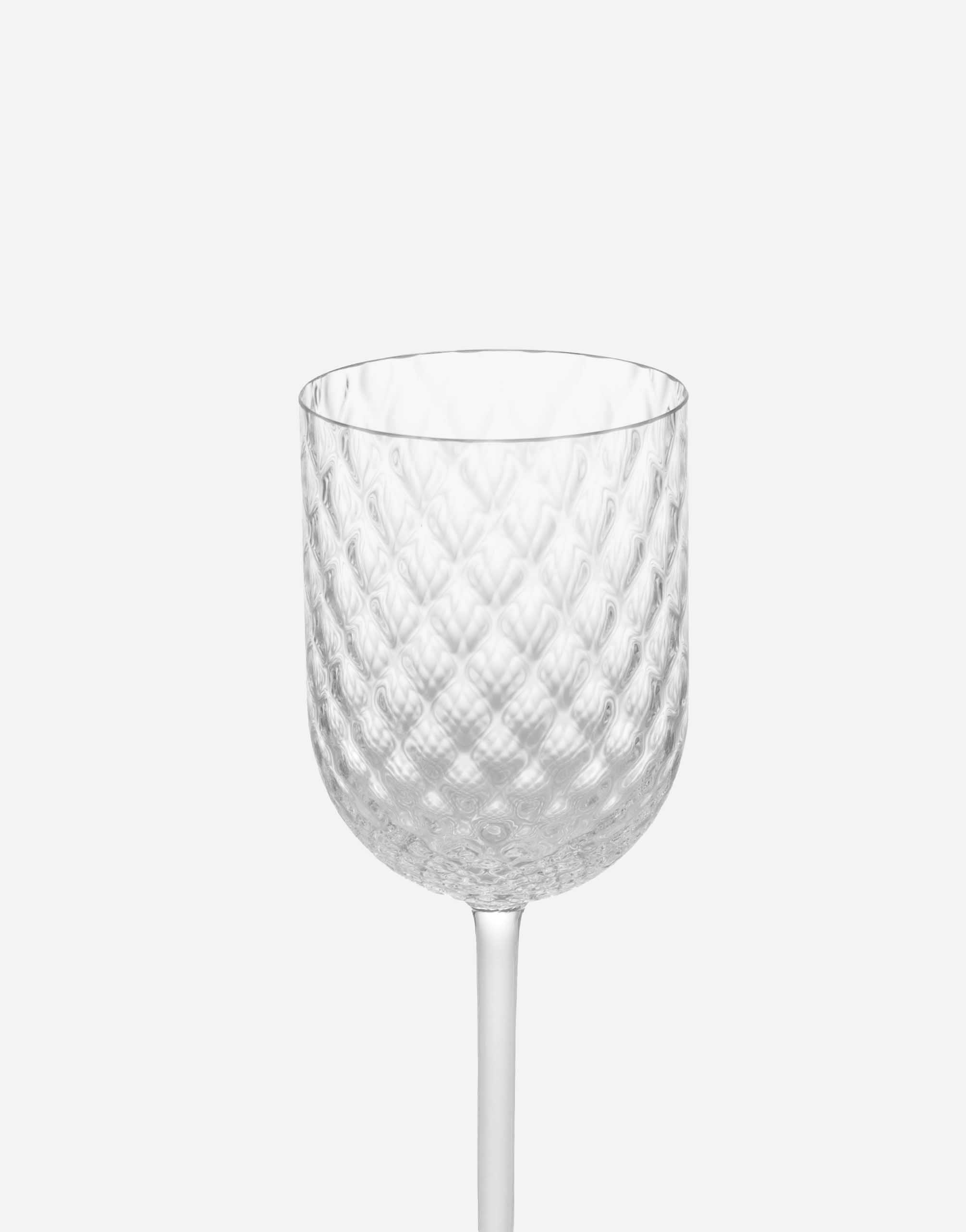 Dolce & Gabbana Hand-blown Murano Red Wine Glass In Multicolor