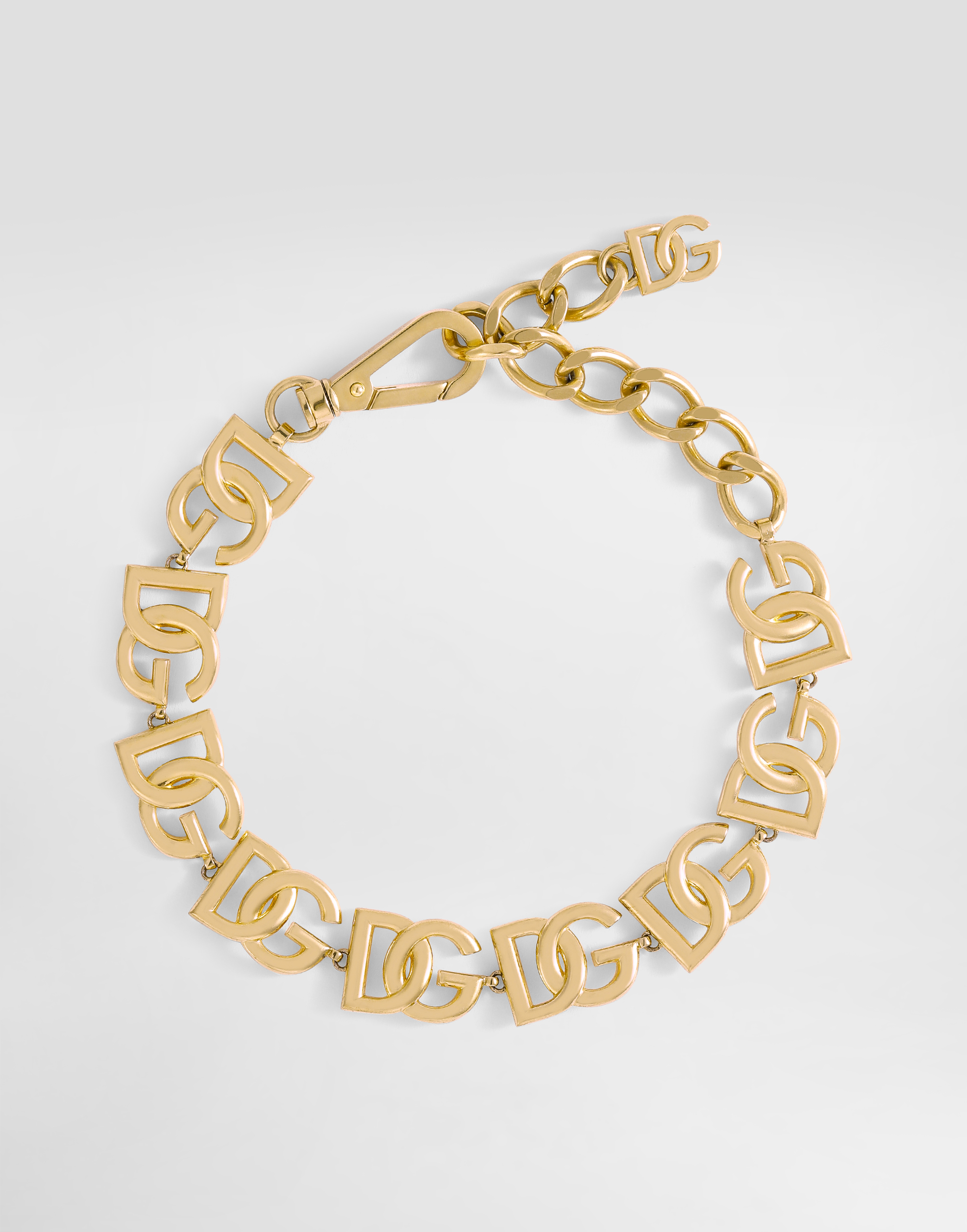 Dolce & Gabbana Choker With Multiple Dg Logos In Gold