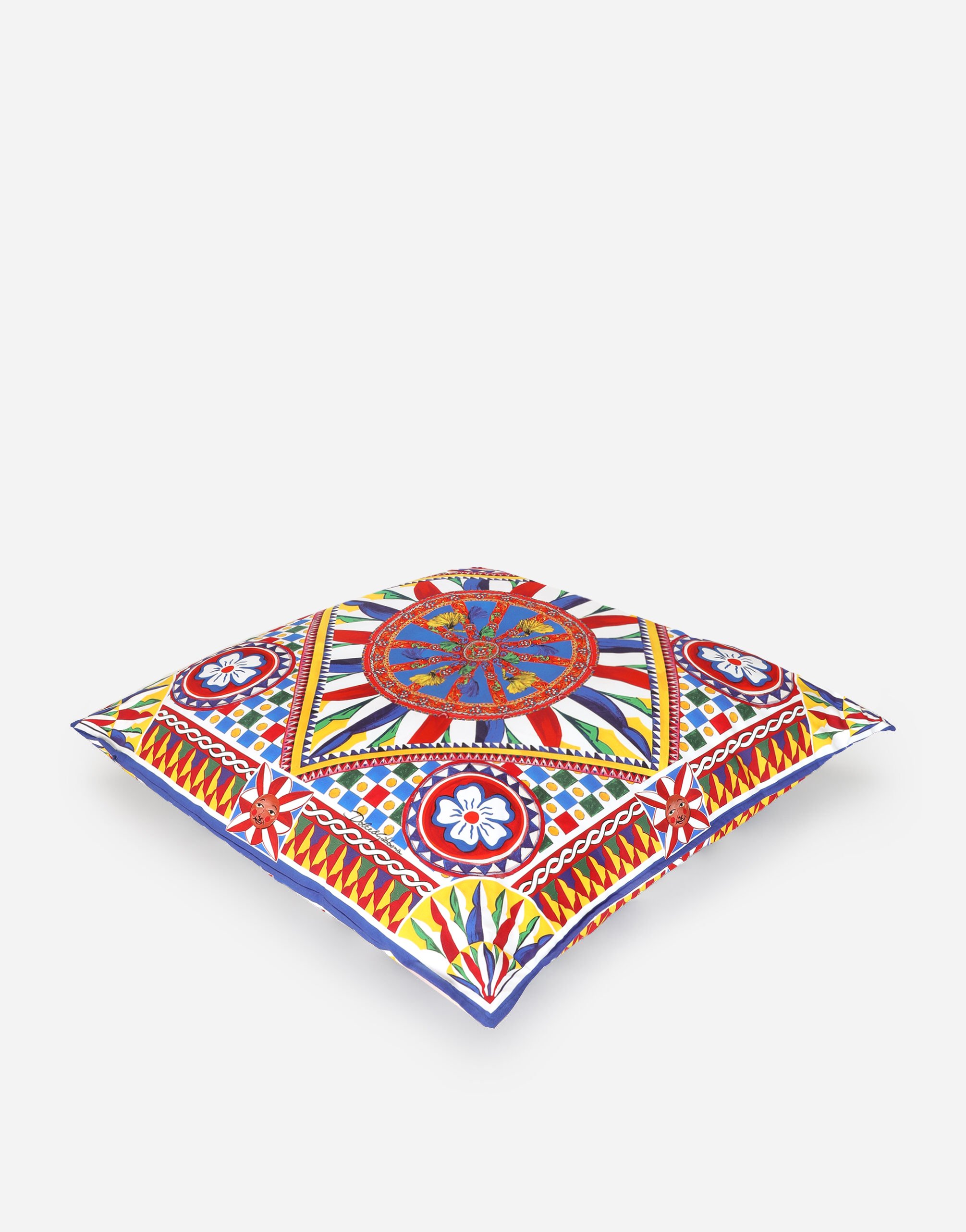 Dolce & Gabbana Canvas Cushion Large In Multi