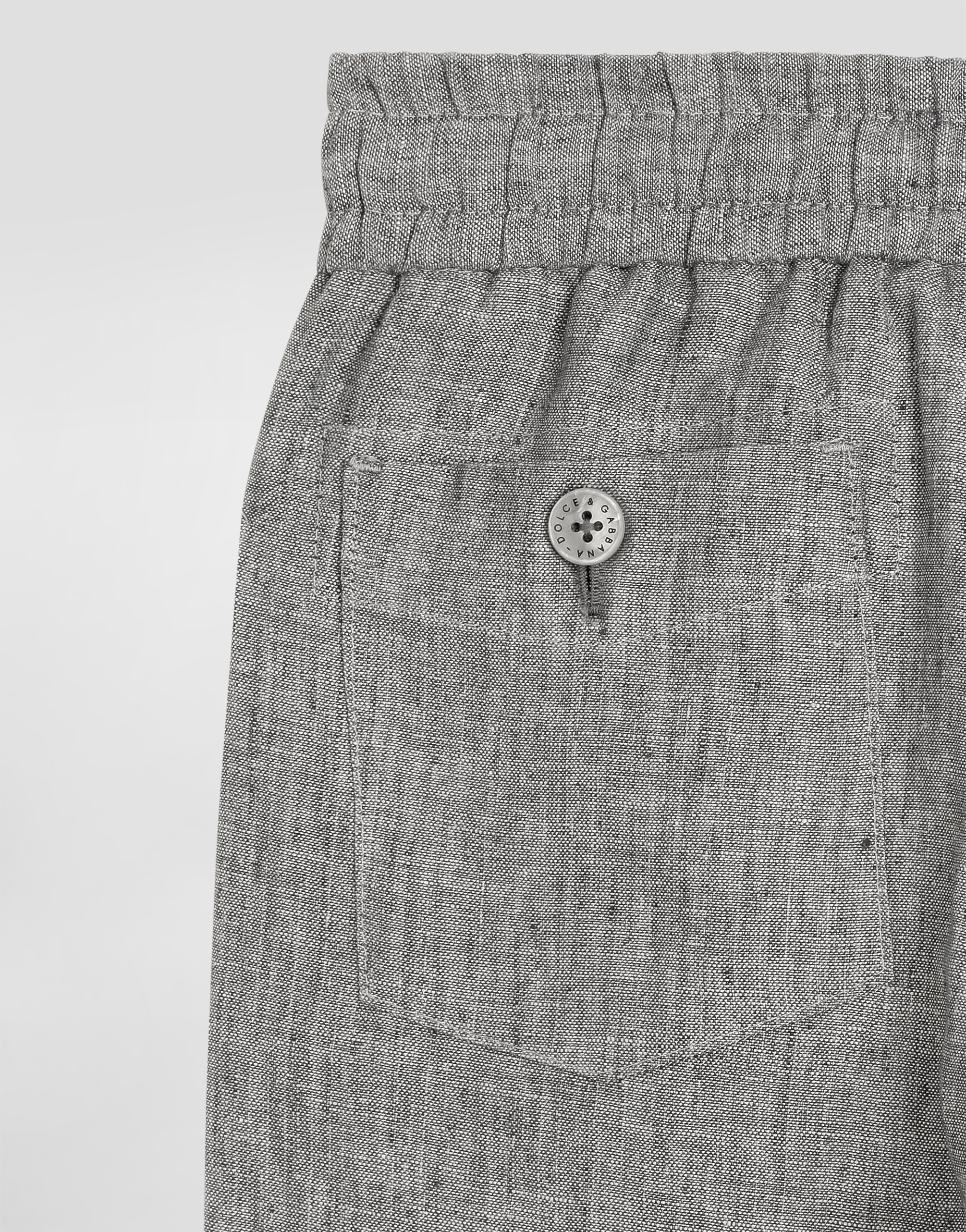 Dolce & Gabbana Jogging Trousers In Washed Linen Canvas