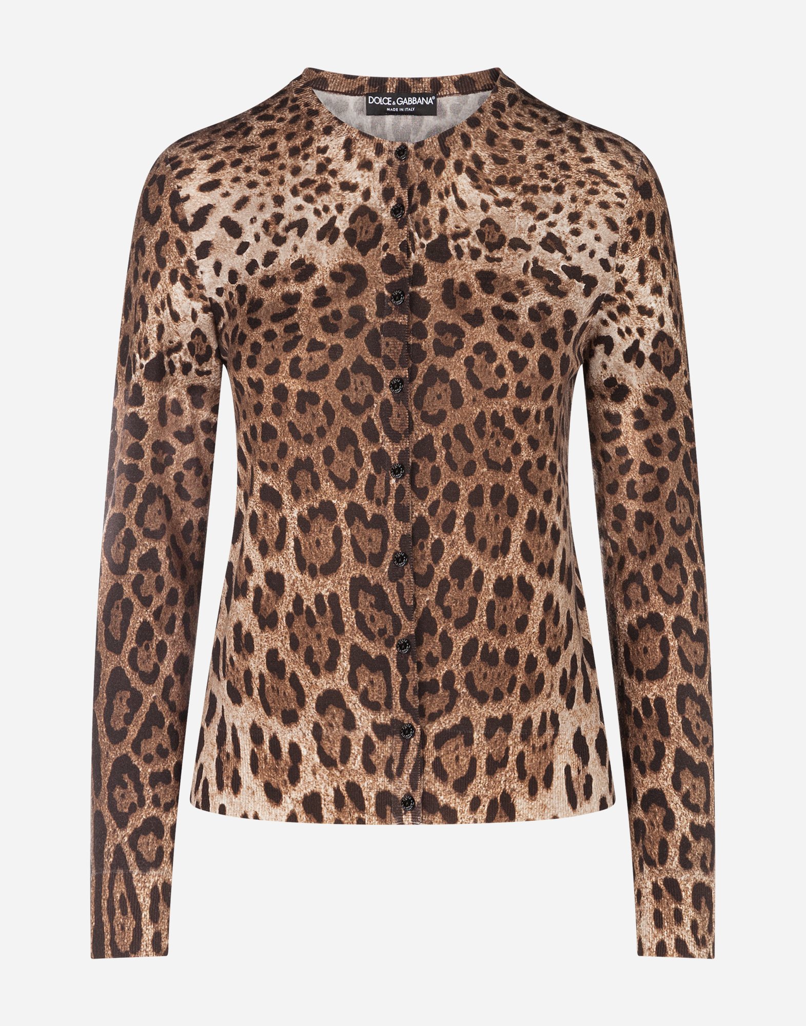 Dolce & Gabbana Leopard Print Cardigan In Animal Print