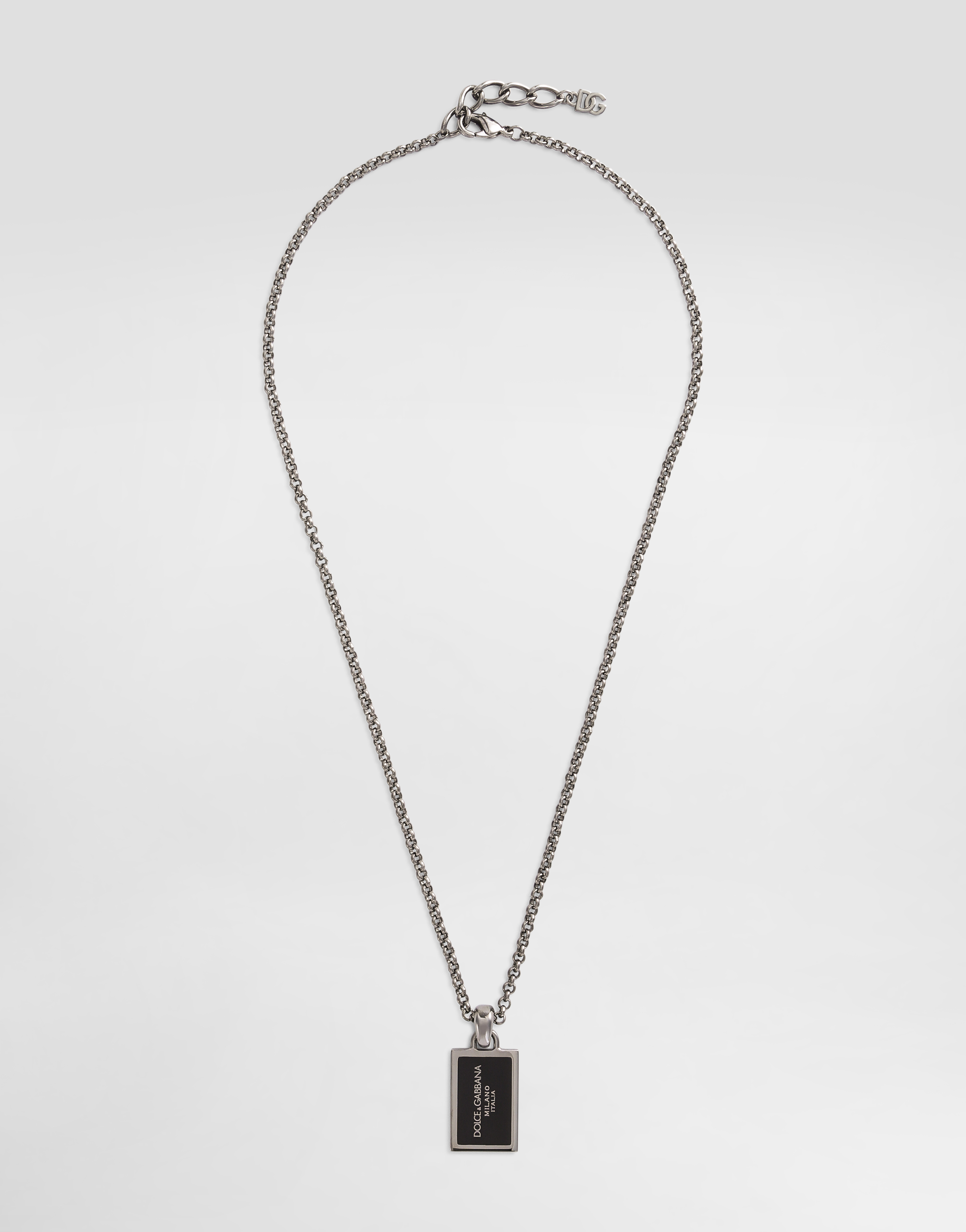 Dolce & Gabbana Metal Necklace With Logo In Red