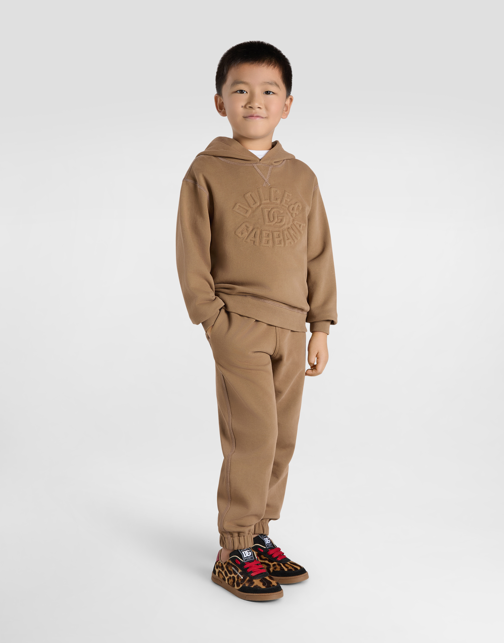 Dolce & Gabbana Hoodie With Dolce&gabbana Logo In Brown