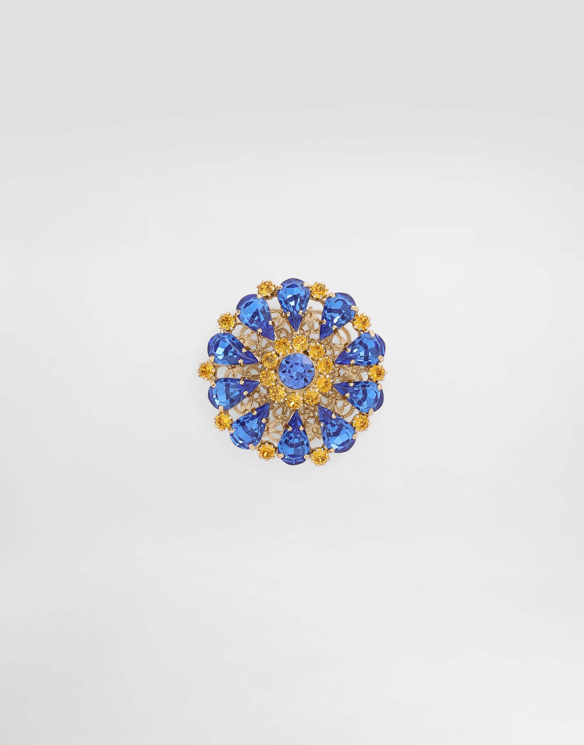 Dolce & Gabbana Brooch With Rhinestones In Multi