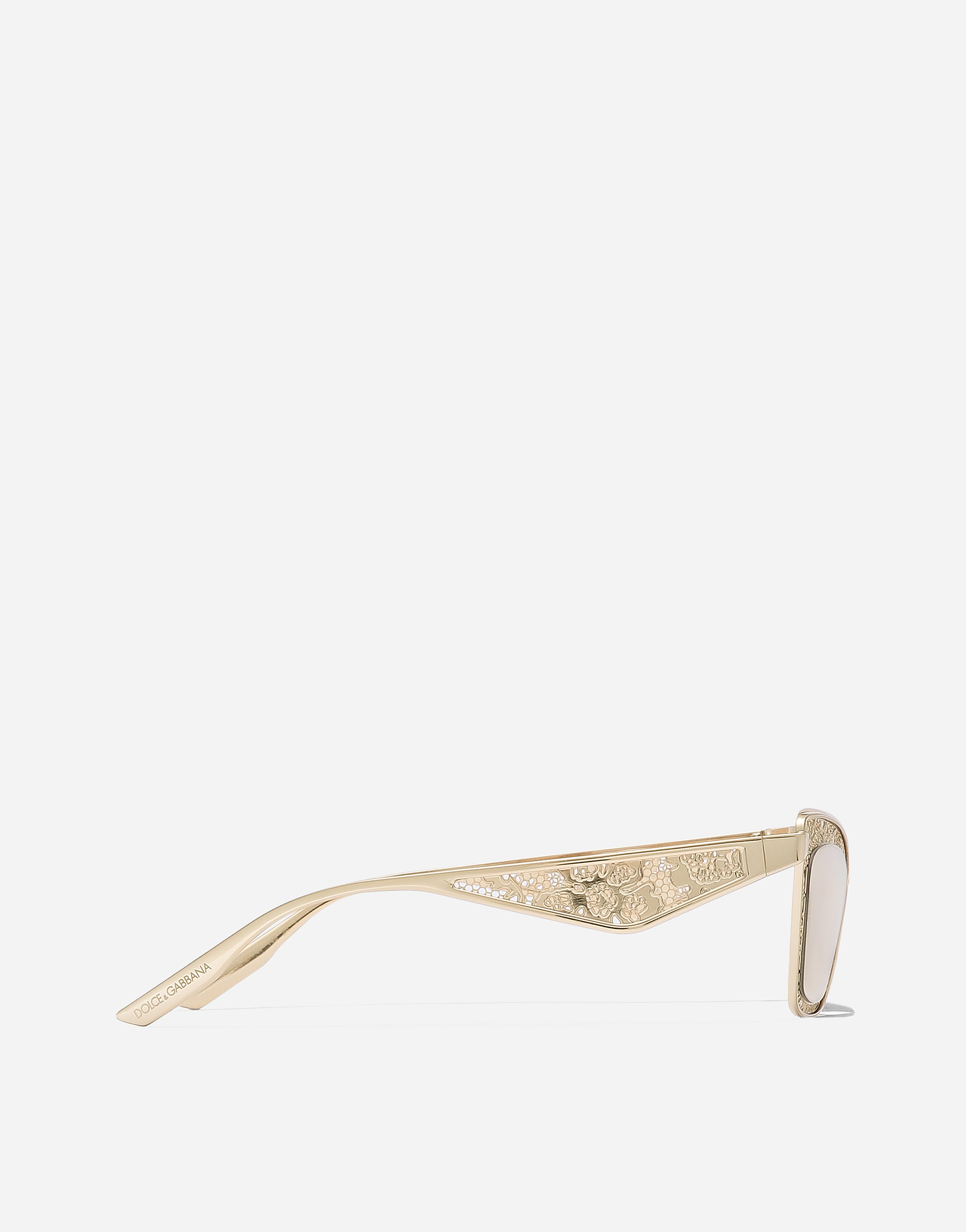 Dolce & Gabbana Dg Lace Sunglasses In Gold Plated