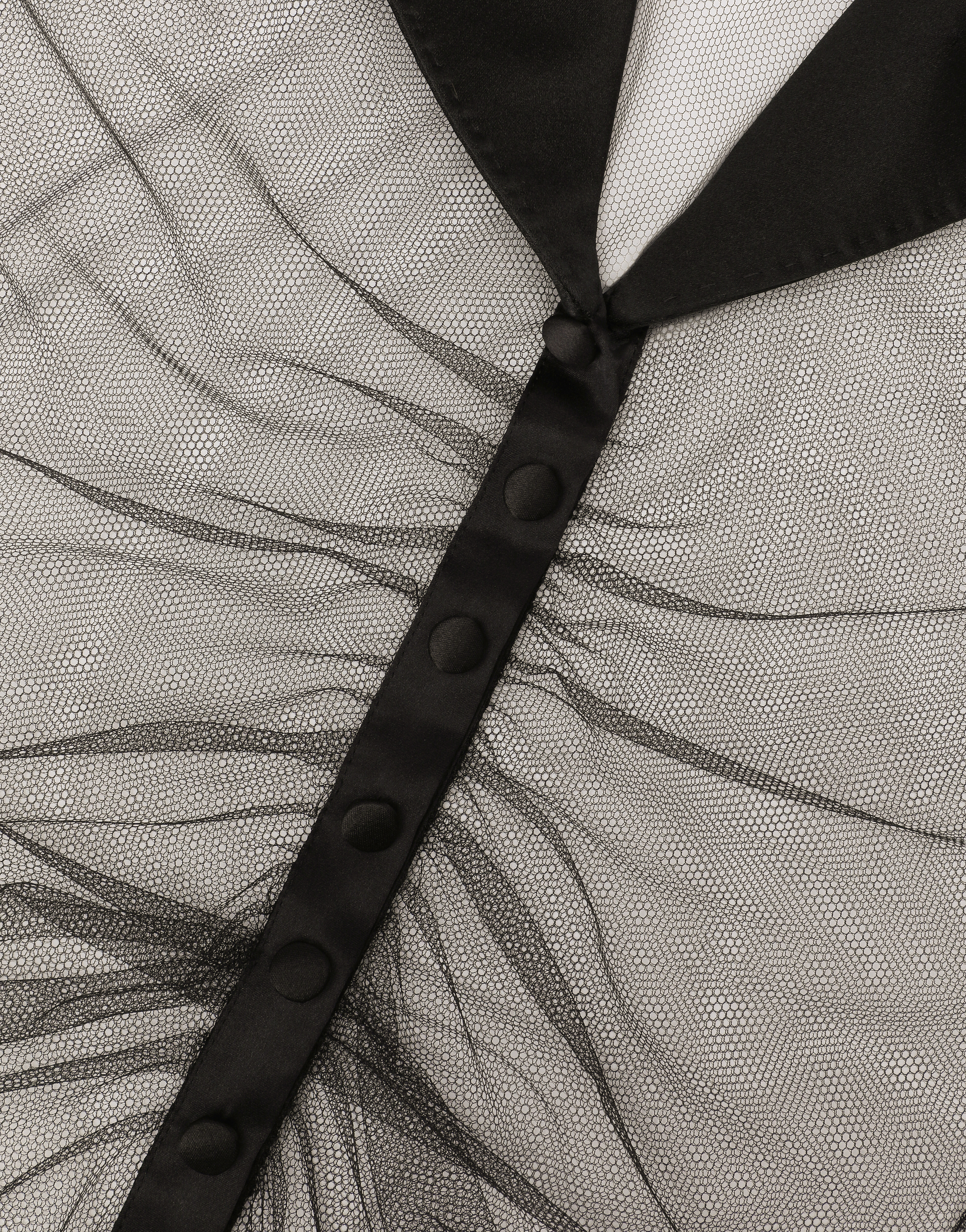 Tulle jacket with satin details