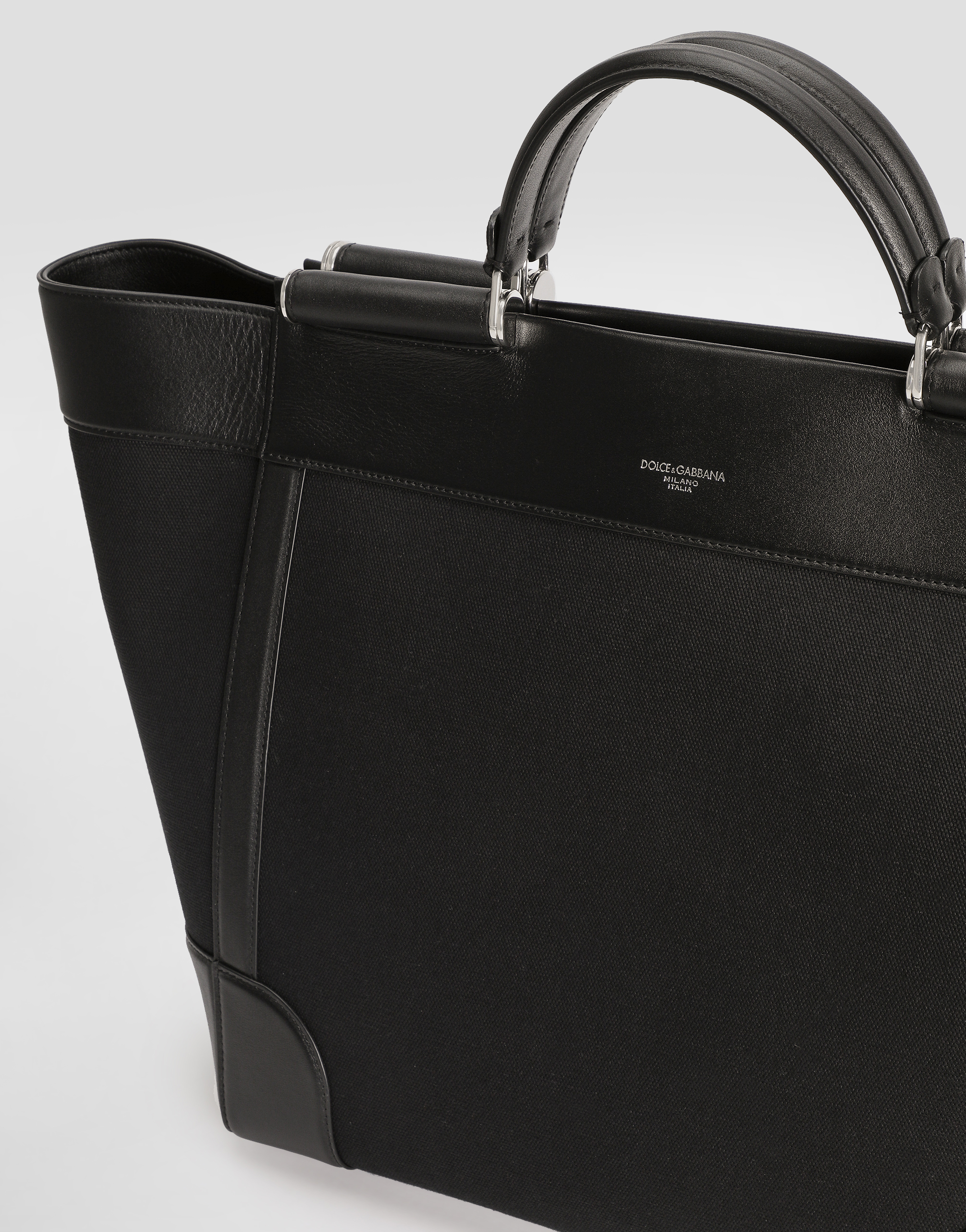 Calfskin and panama bag
