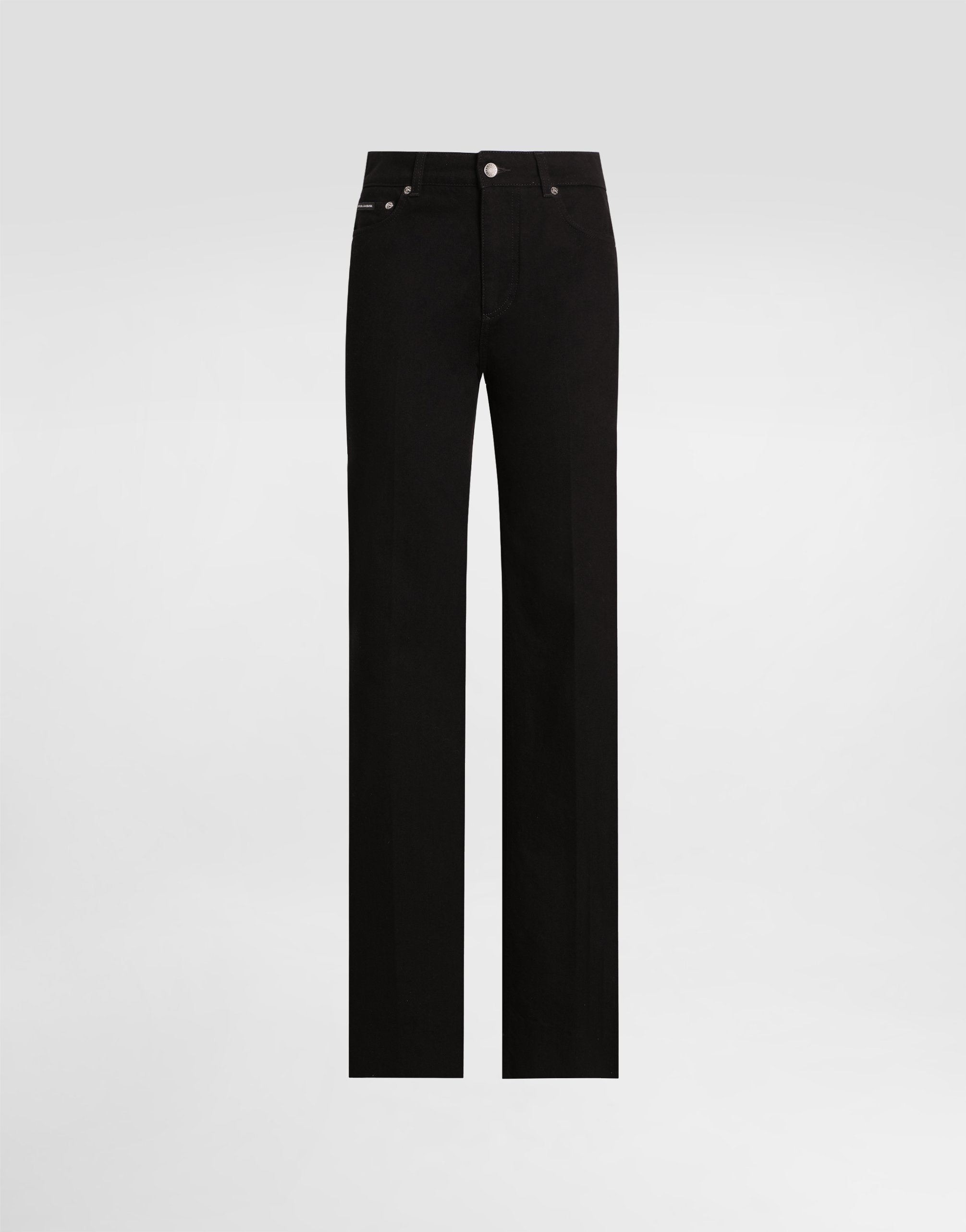 Dolce & Gabbana Five-pocket Flared Straight Jeans In Black