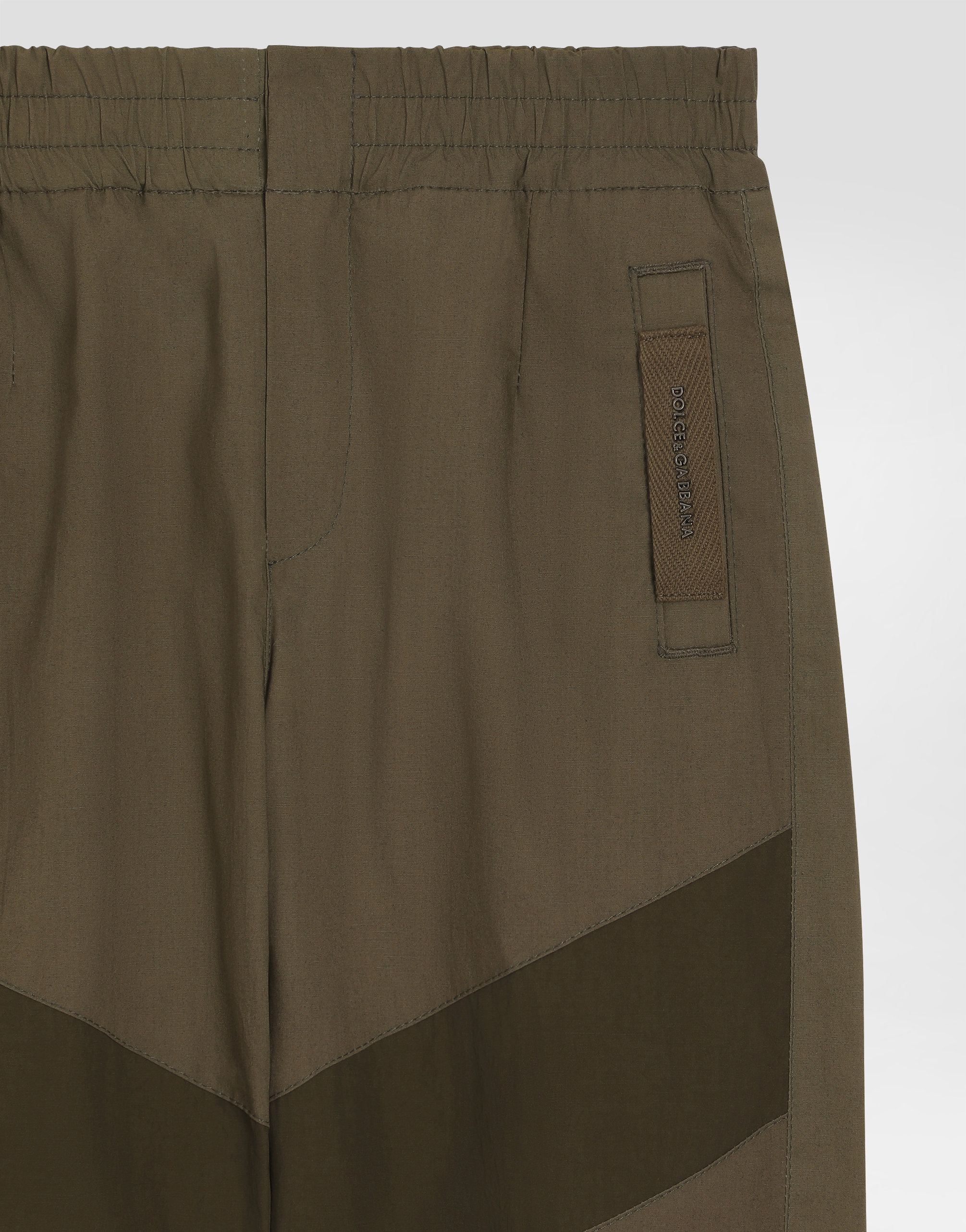  Dolce & Gabbana Poplin And Nylon Jogging Trousers With Logo Tape - Hombre Pantalones Y Shorts Multicolor 13 Years 