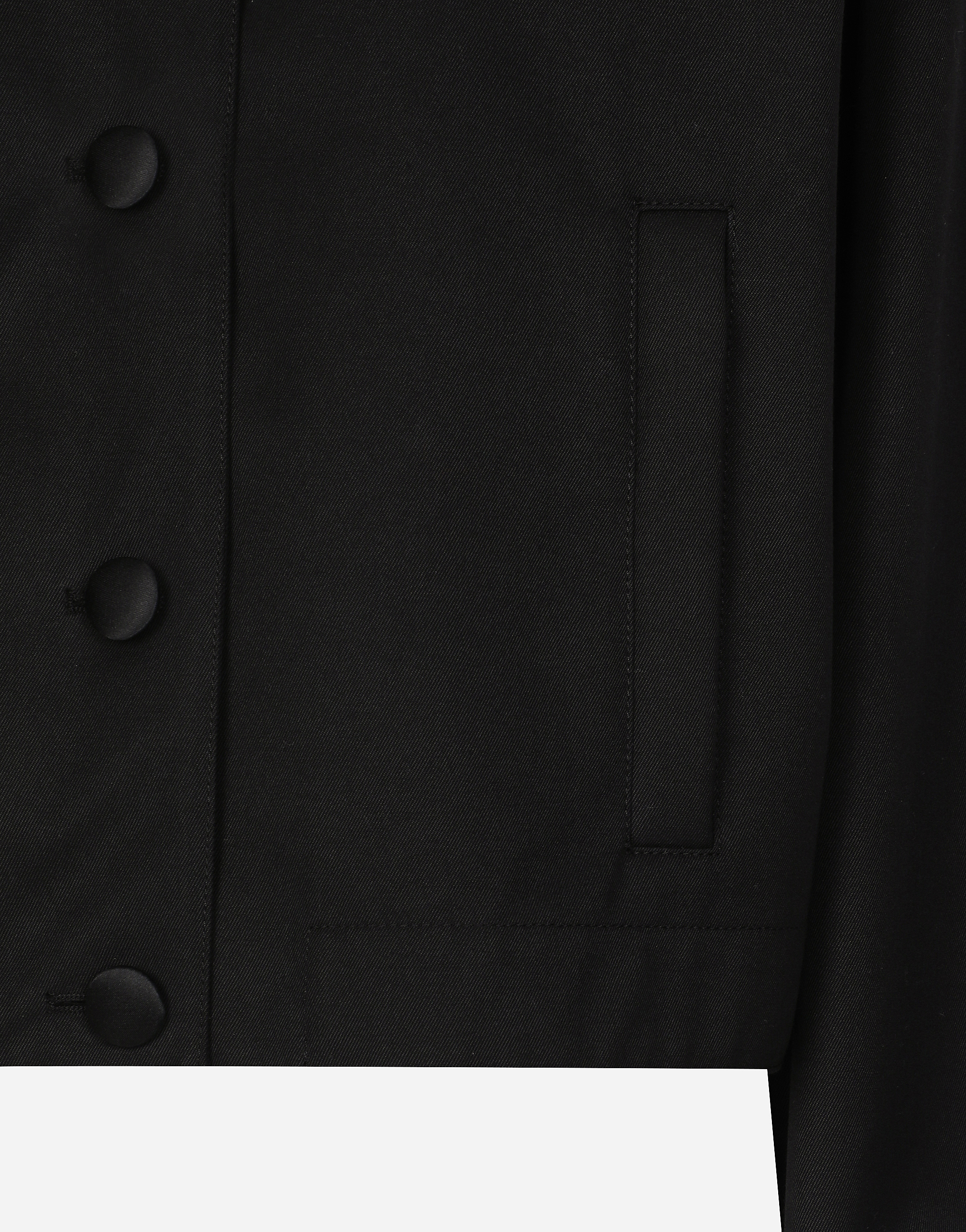 Dolce & Gabbana High Collar Long Sleeve Casual Jacket In Black