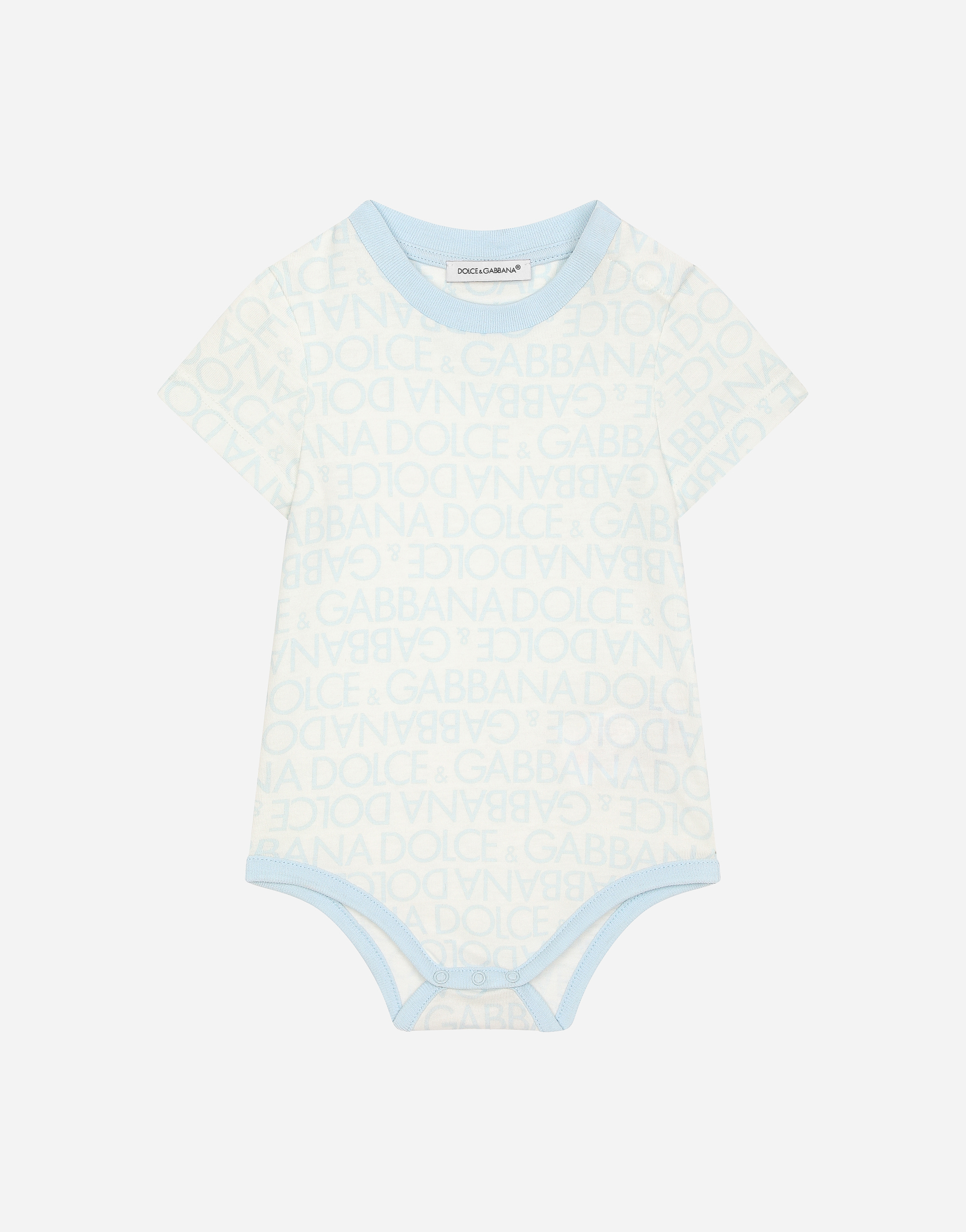 Jersey babygrow with all-over logo print