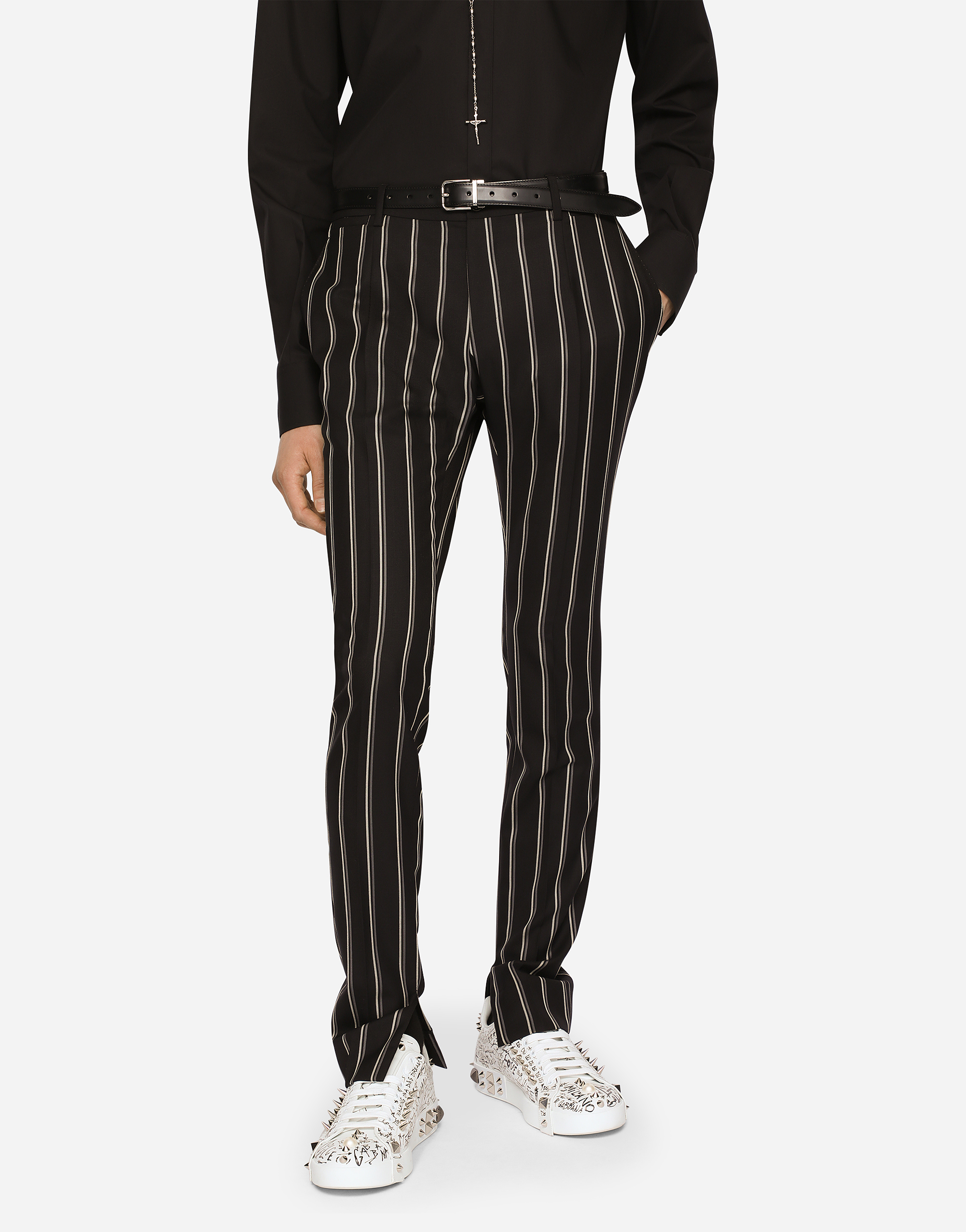DOLCE & GABBANA PINSTRIPE WOOL SICILIA-FIT SUIT