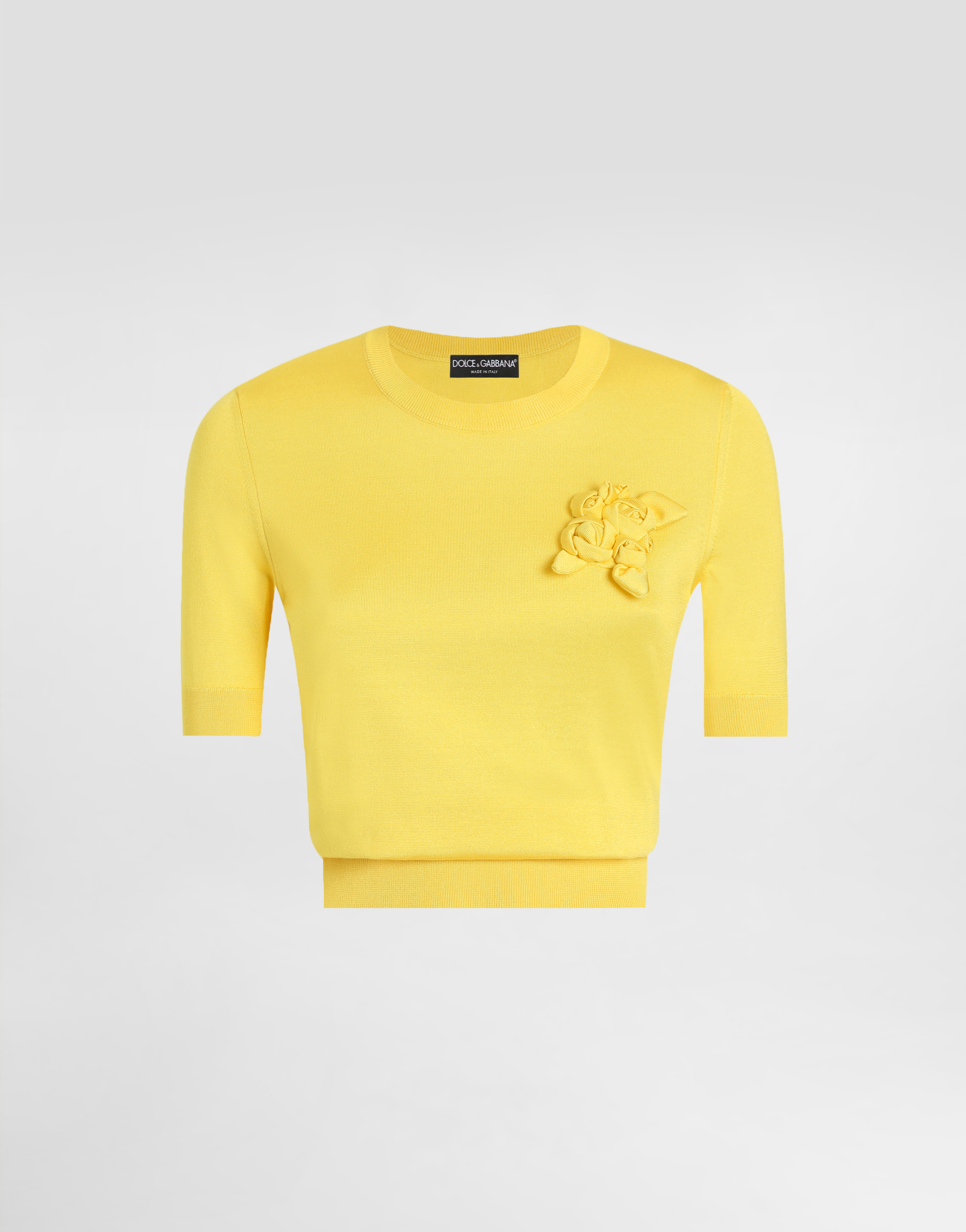 Dolce & Gabbana DGロゴボタン ショート丈 ジャケット イエロー Dolce & Gabbana Yellow Logo Padded Buttoned Blouson Men's