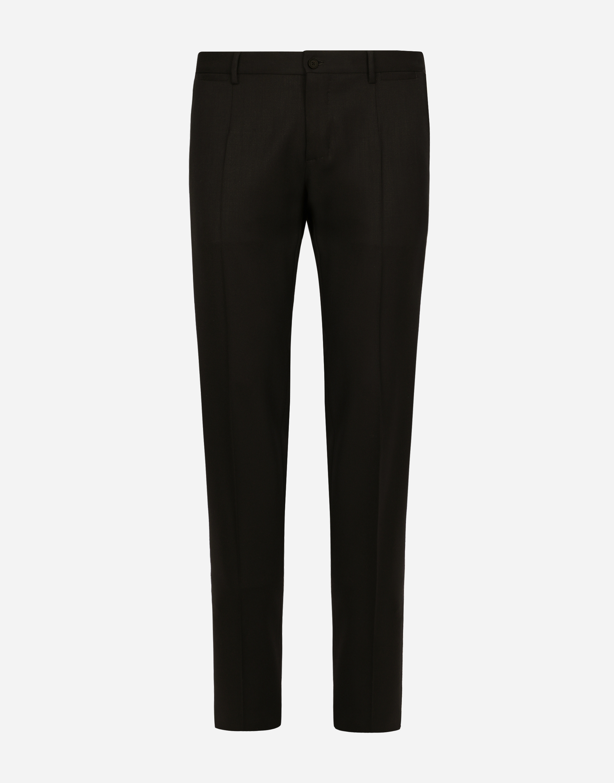 Dolce & Gabbana Stretch Wool Pants - Man Pants And Shorts Black Wool 48