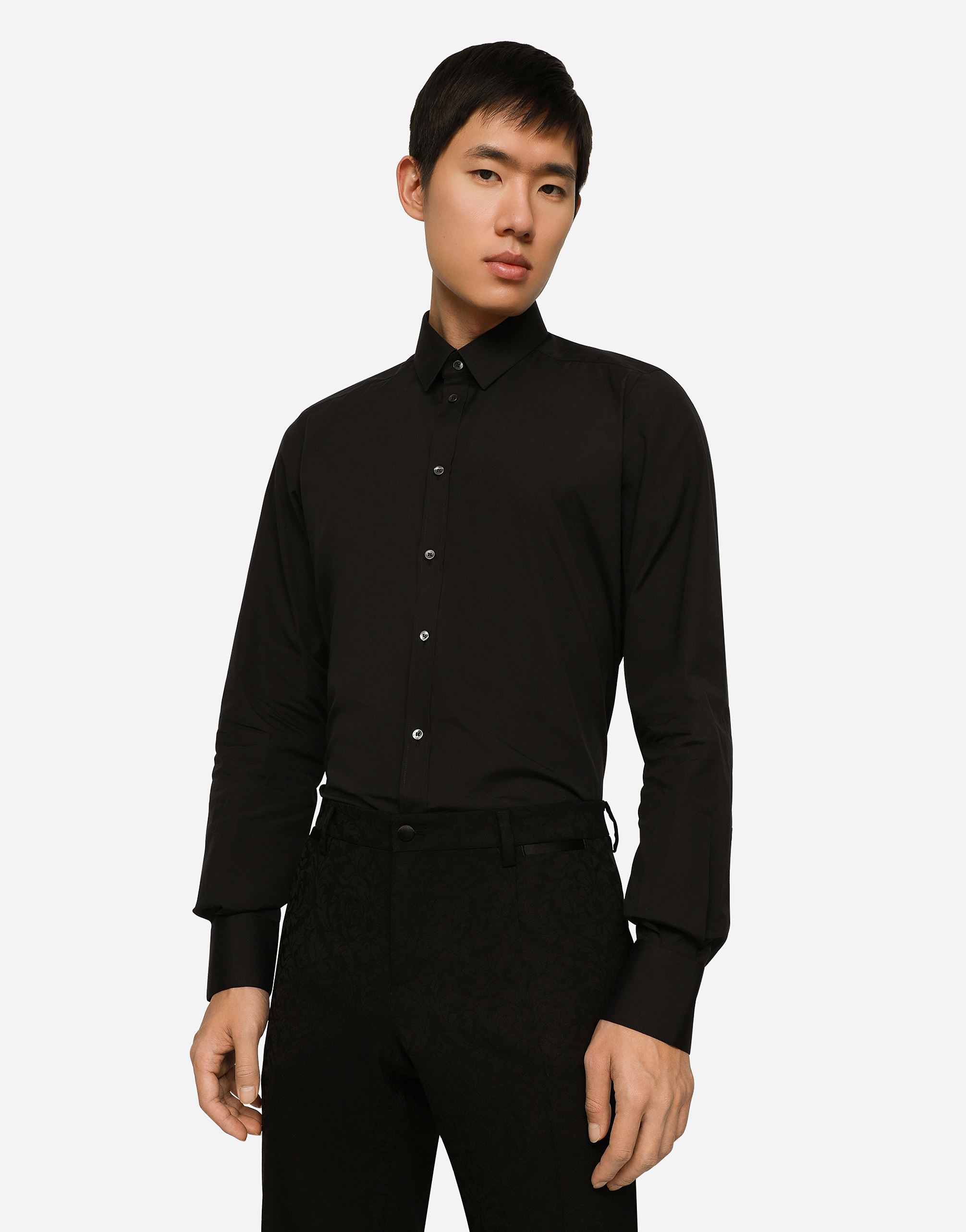 Dolce & Gabbana Classic Plain Shirt In ブラック
