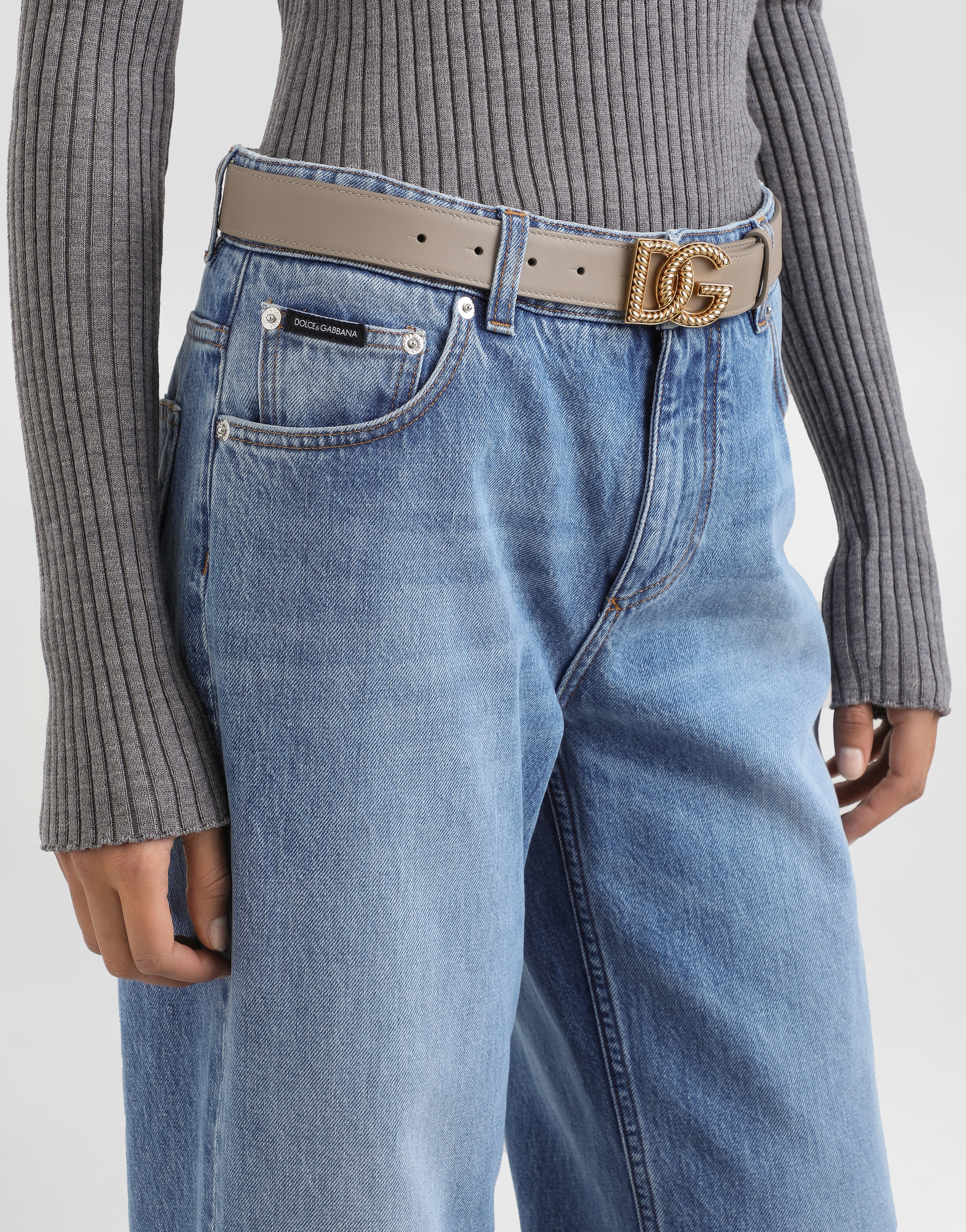 Dolce & Gabbana 5-pocket Denim Trousers In Multi