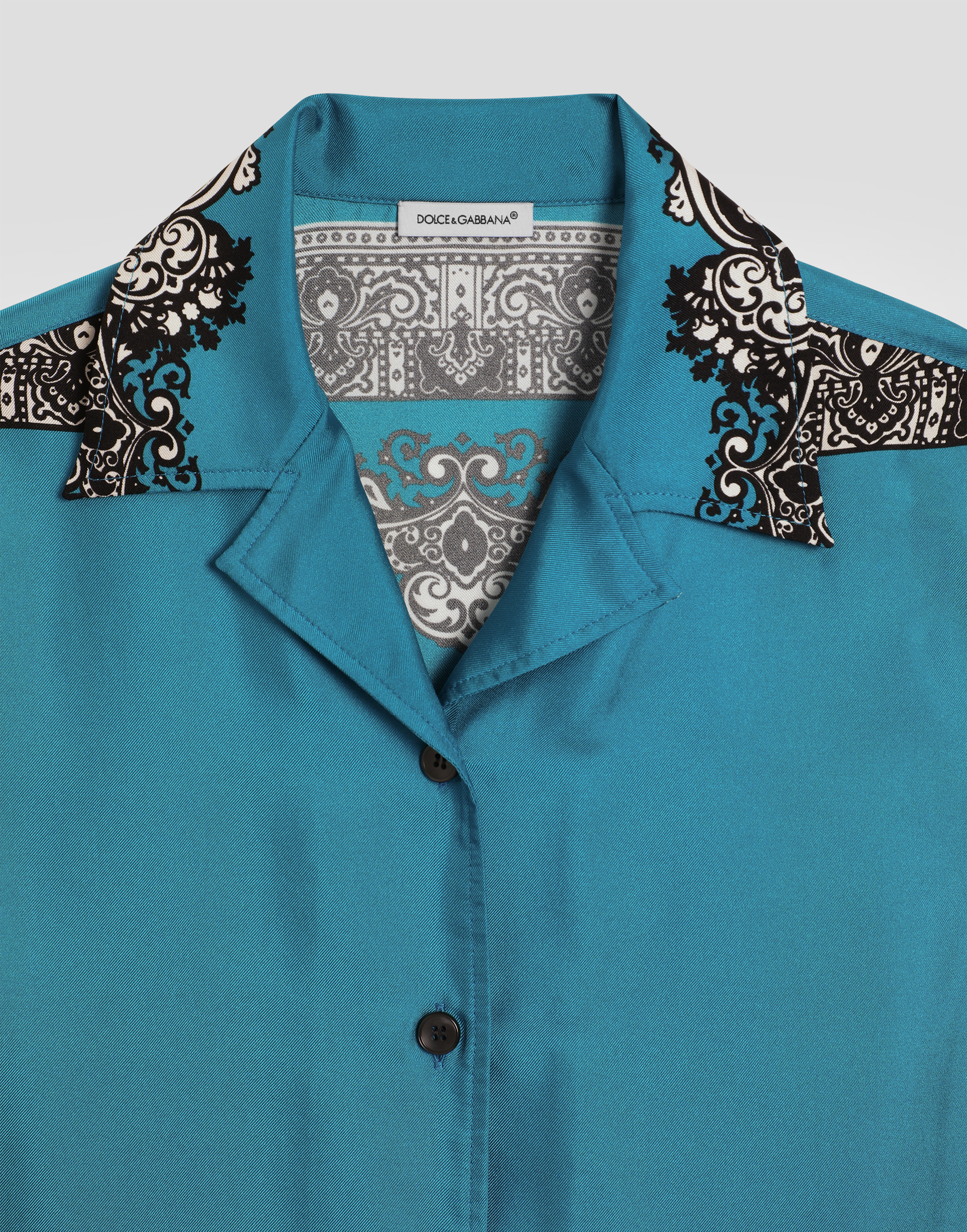 Dolce & Gabbana Twill Shirt With Bandanna Print In Print