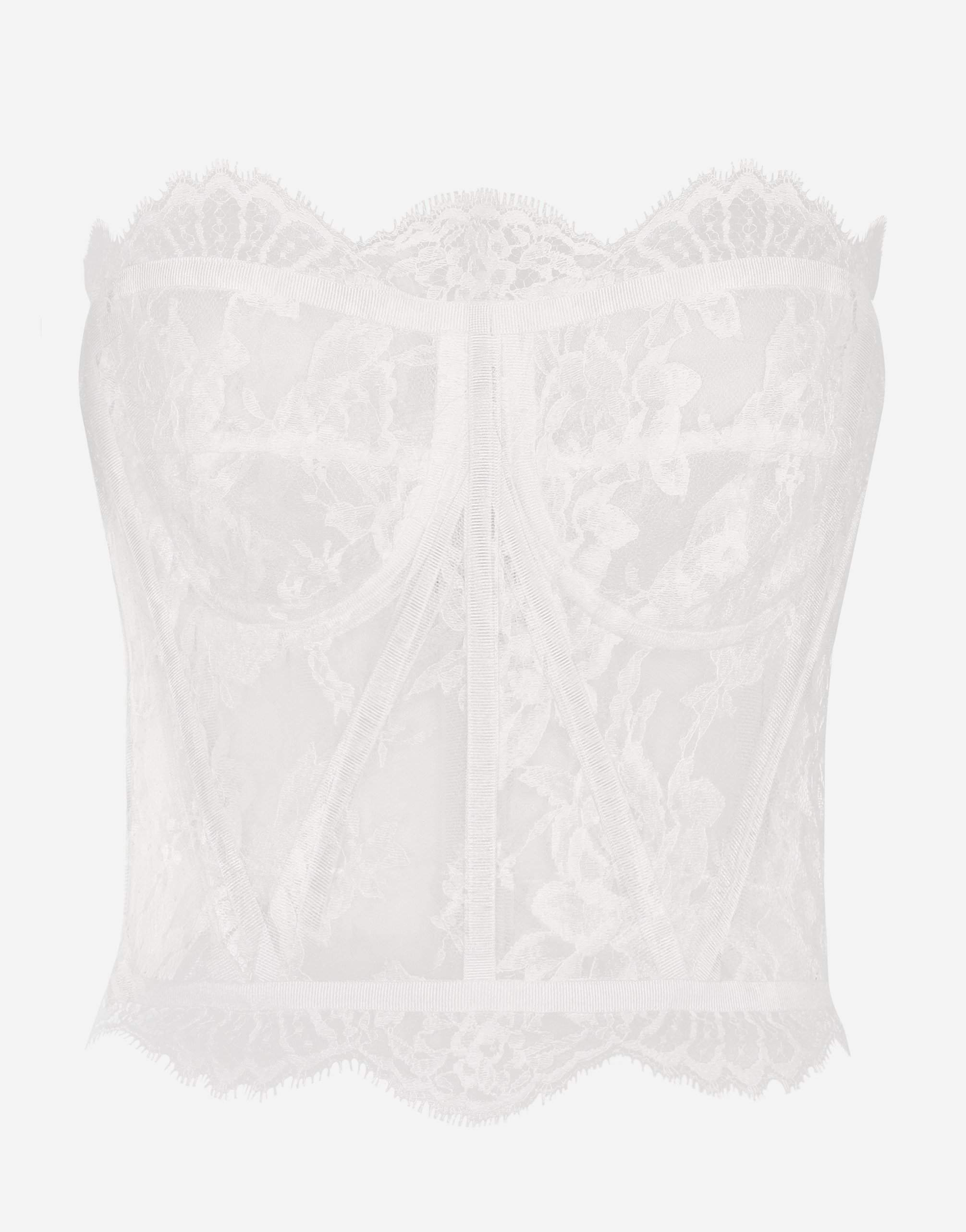 Lace bustier in White for Women | Dolce&Gabbana® US